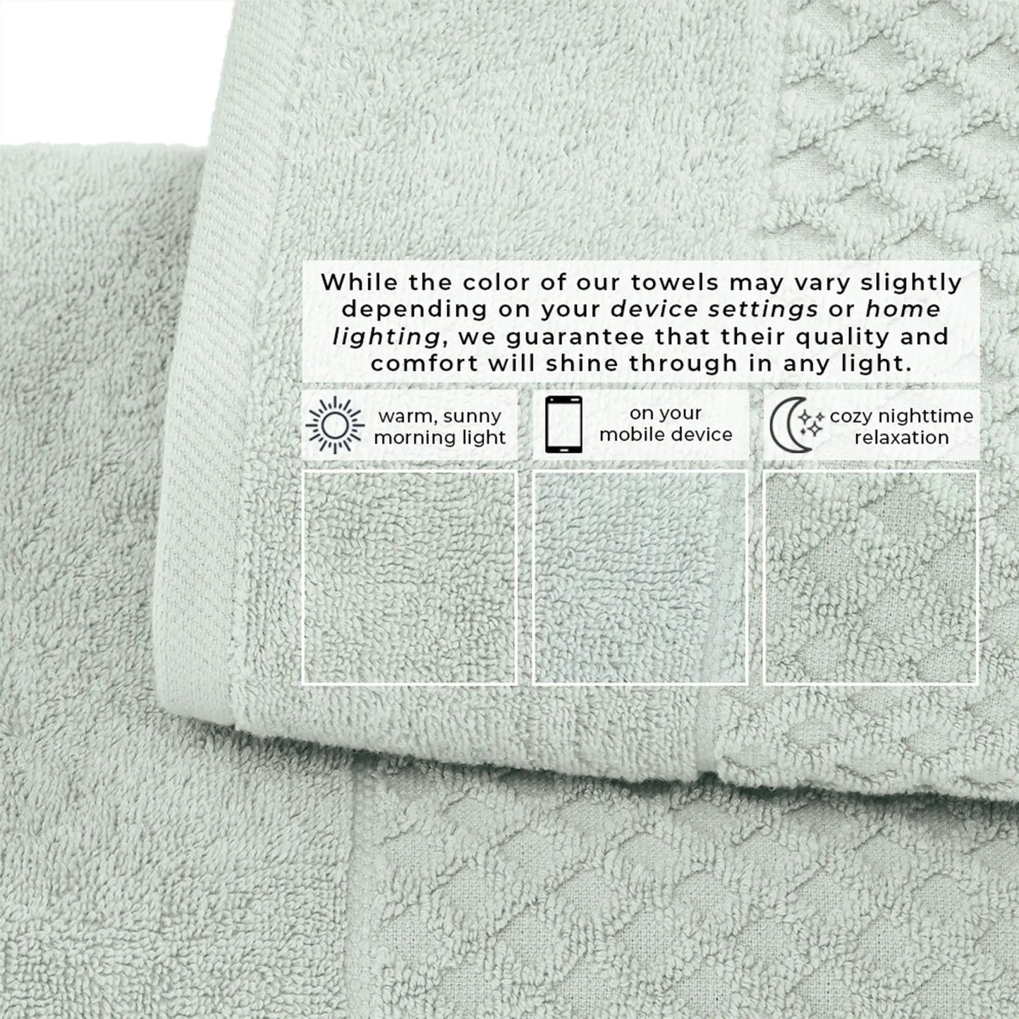 Cotton Diamond Waffle Weave Bath Towel Set - Grayson Collection from PriceLows™