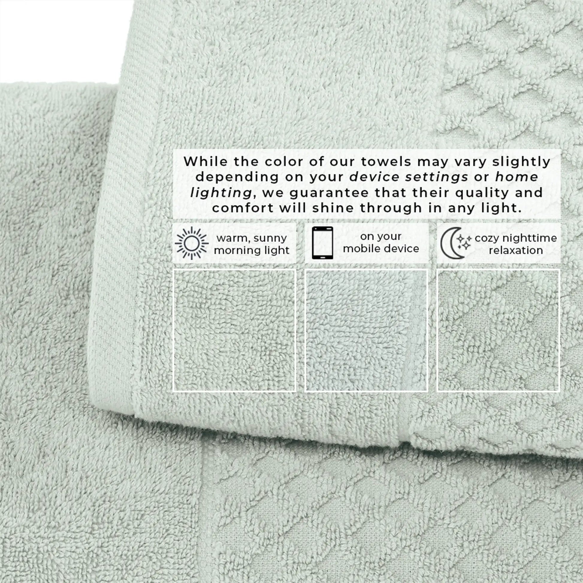 Cotton Diamond Waffle Weave Bath Towel Set - Grayson Collection from PriceLows™