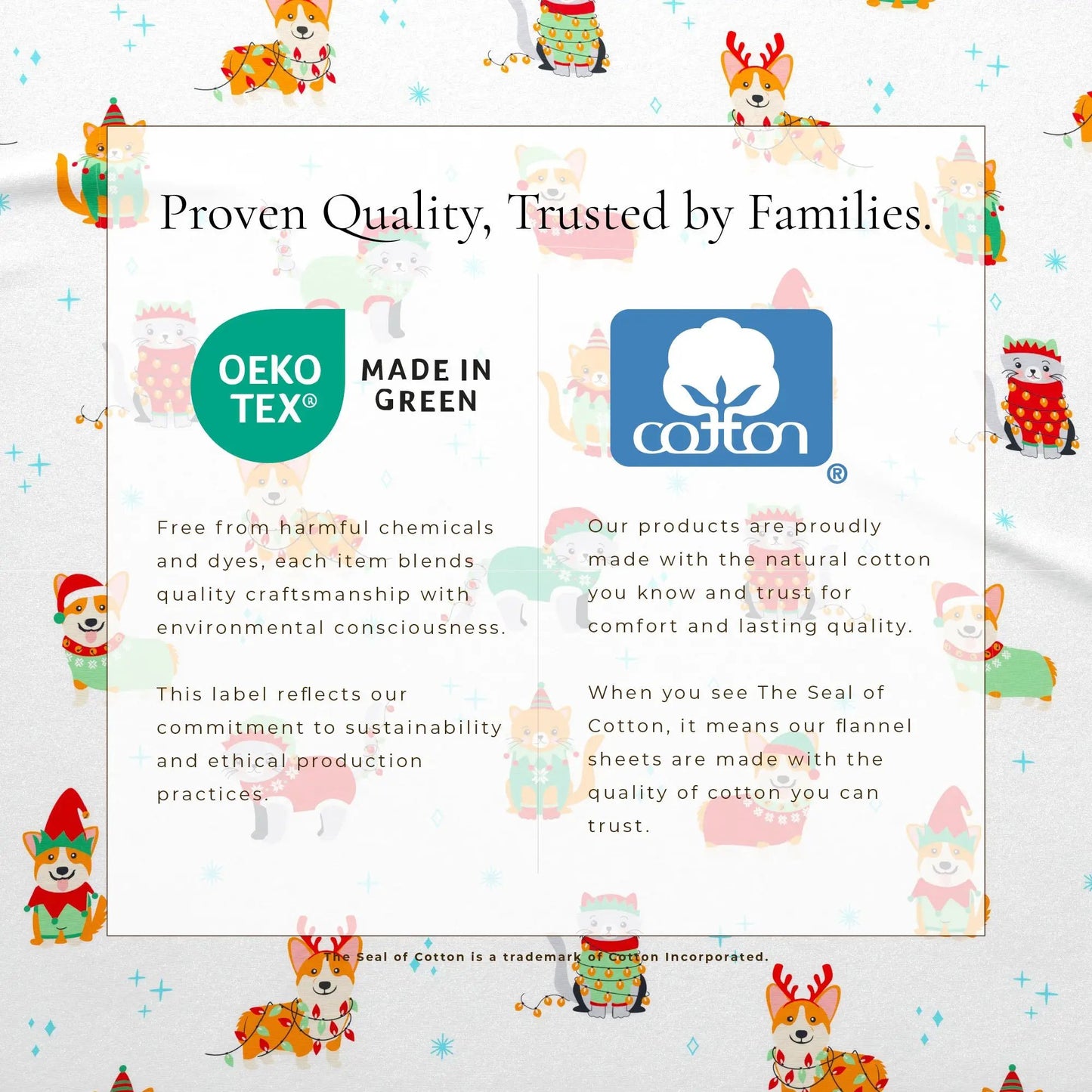 Turkish Cotton Christmas Flannel Sheet - Whittaker Collection from PriceLows™