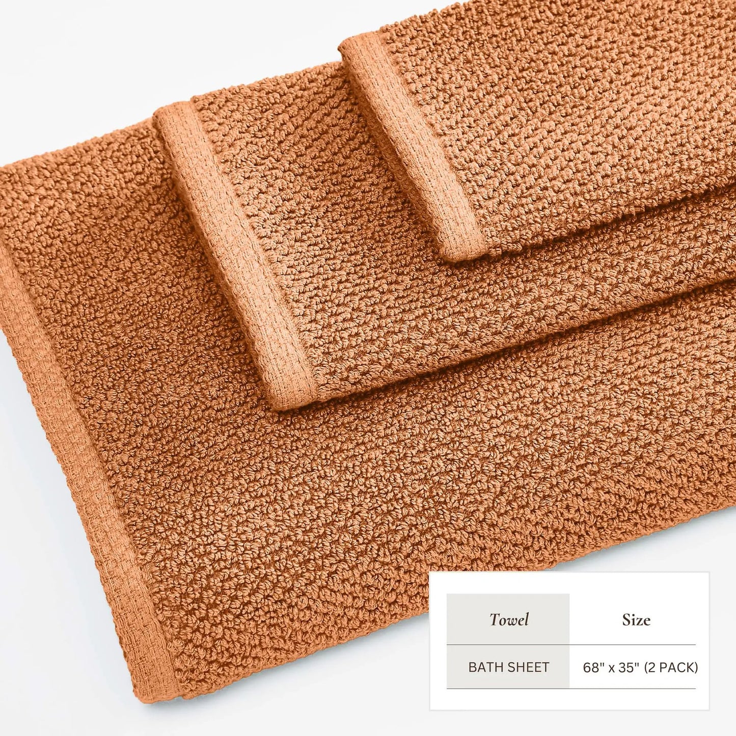 Cotton Textured Bath Towel Set - Acacia Collection from PriceLows™