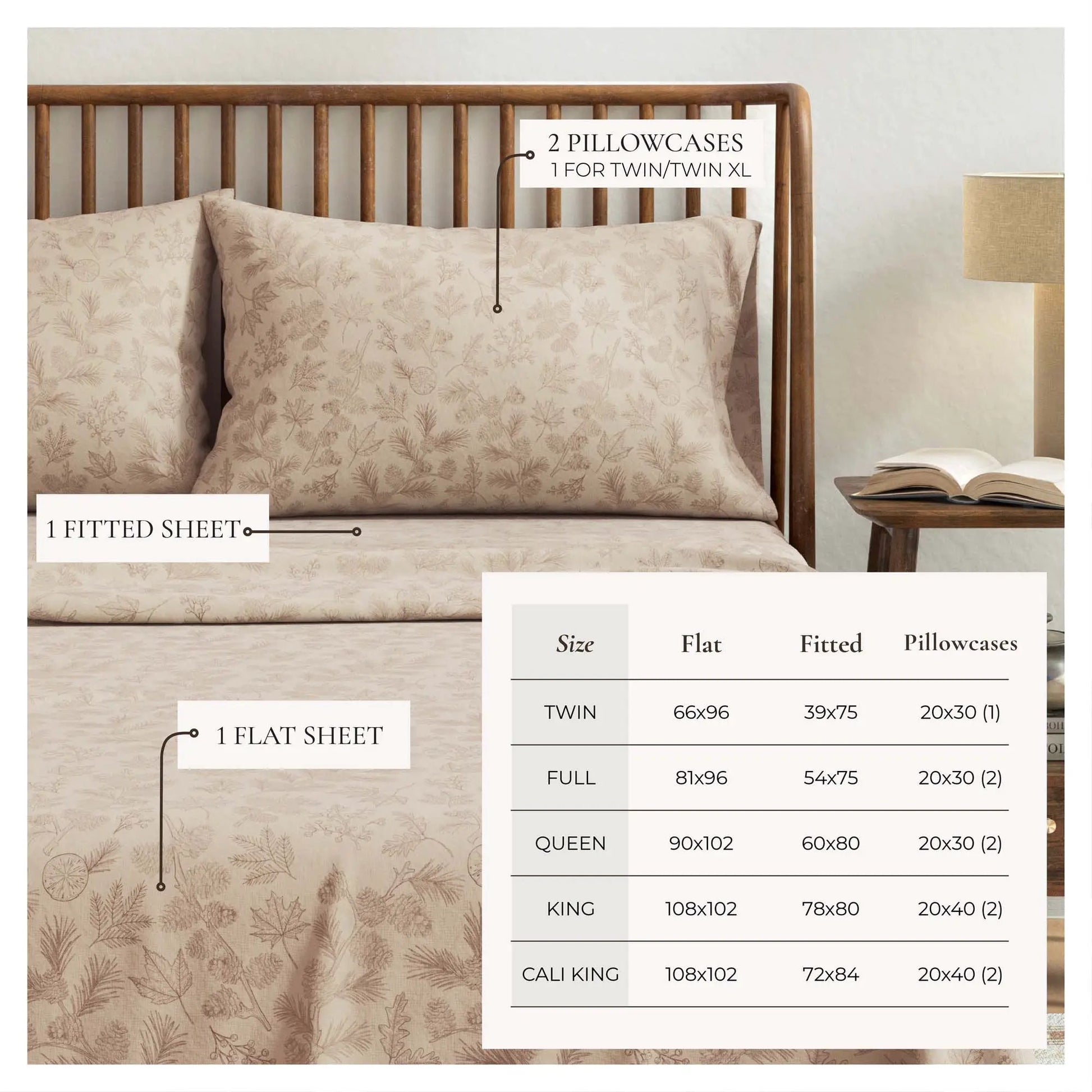 Turkish Cotton Flannel Sheet Set - Elevated Lodge Collection from PriceLows™