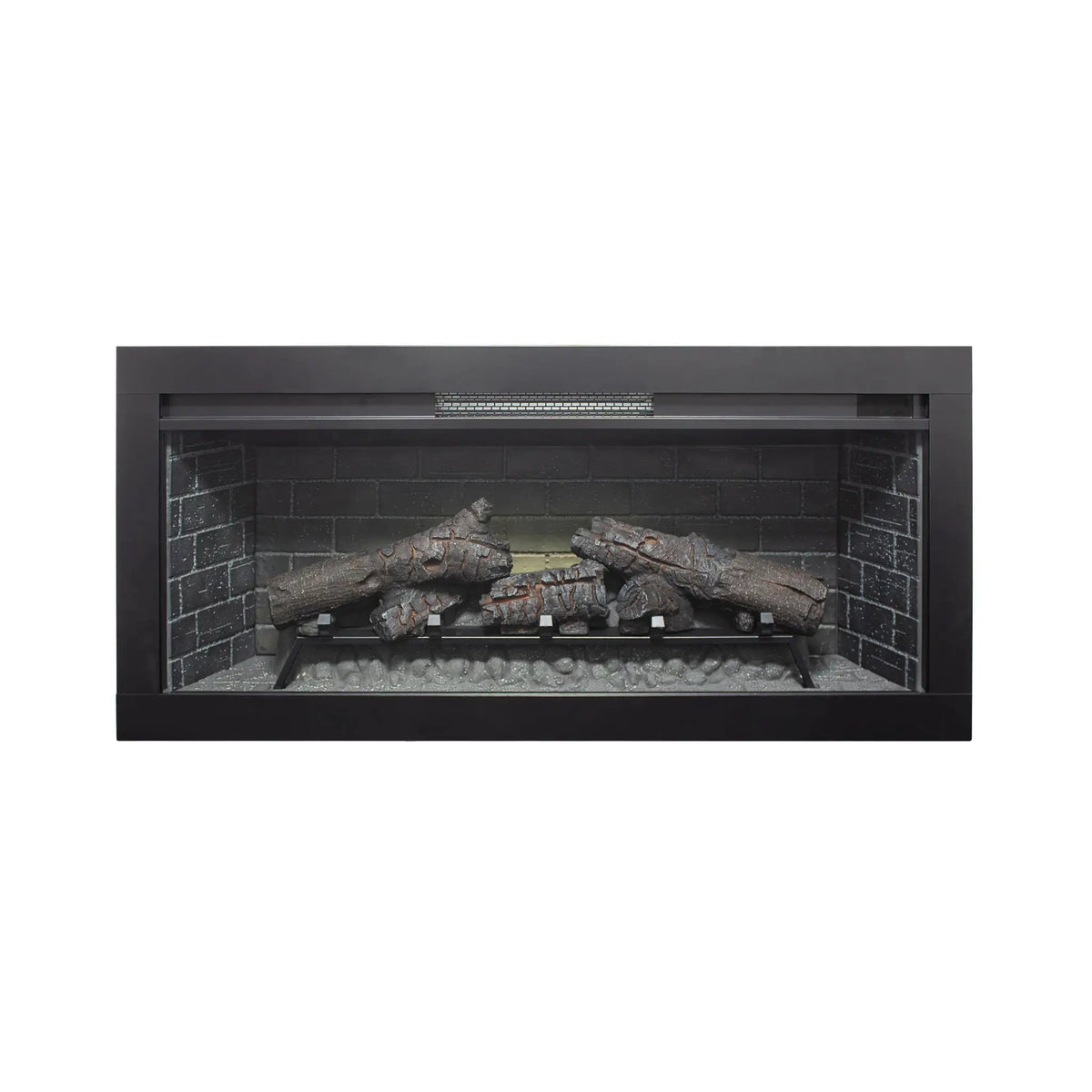 Electric Infrared Fireplace Insert | 36 Inch Antique Black | Touch Panel Control | Removable Trim Kit