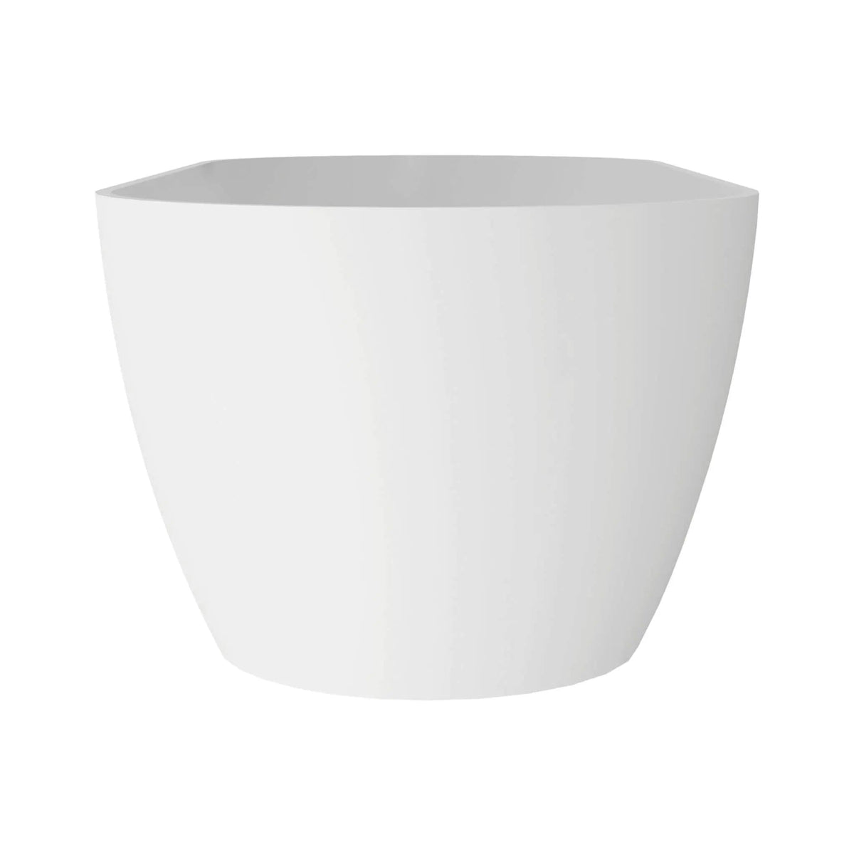 Wavecrest 59-Inch Luxury Solid Surface Matte White Freestanding Soaking Tub | 59 Inch | Stone | Bathtub