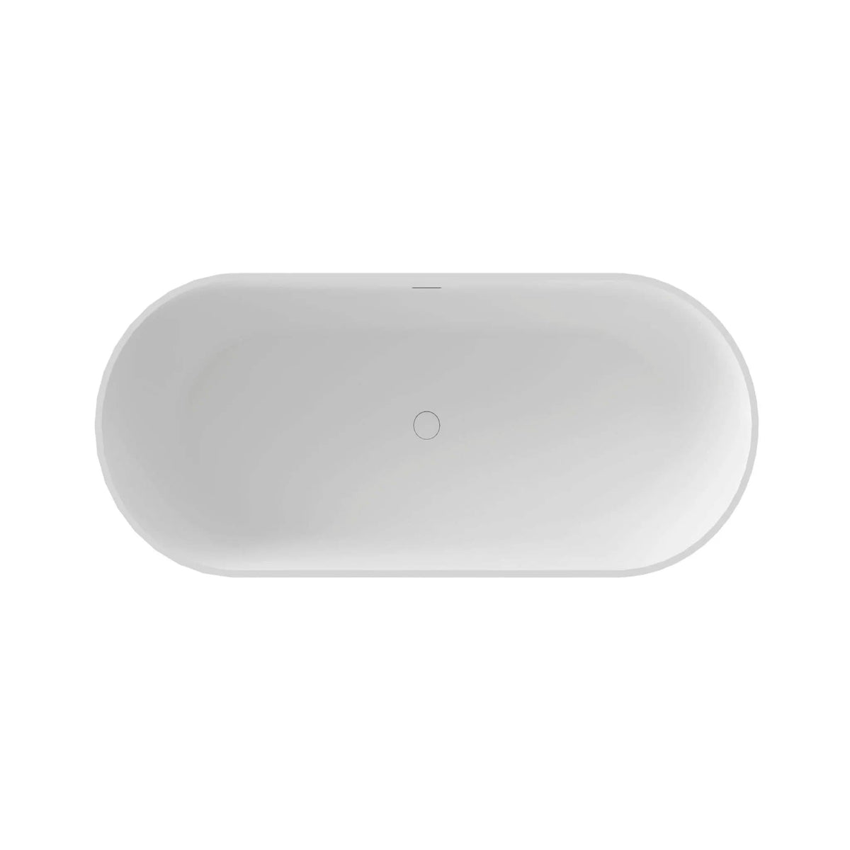 Wavecrest 59-Inch Luxury Solid Surface Matte White Freestanding Soaking Tub | 59 Inch | Stone | Bathtub