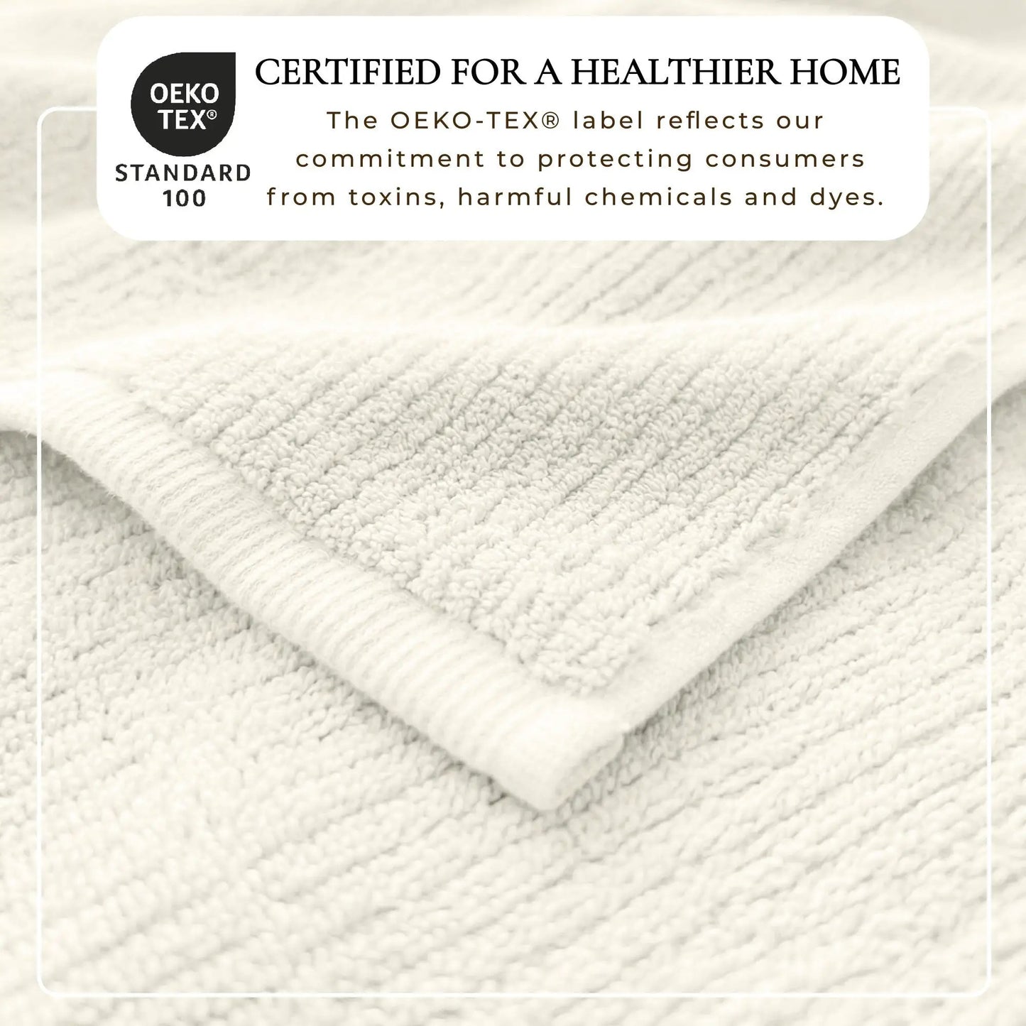 Turkish Cotton Ribbed 6-Piece Bath Towel Set - Georgiana Collection from PriceLows™