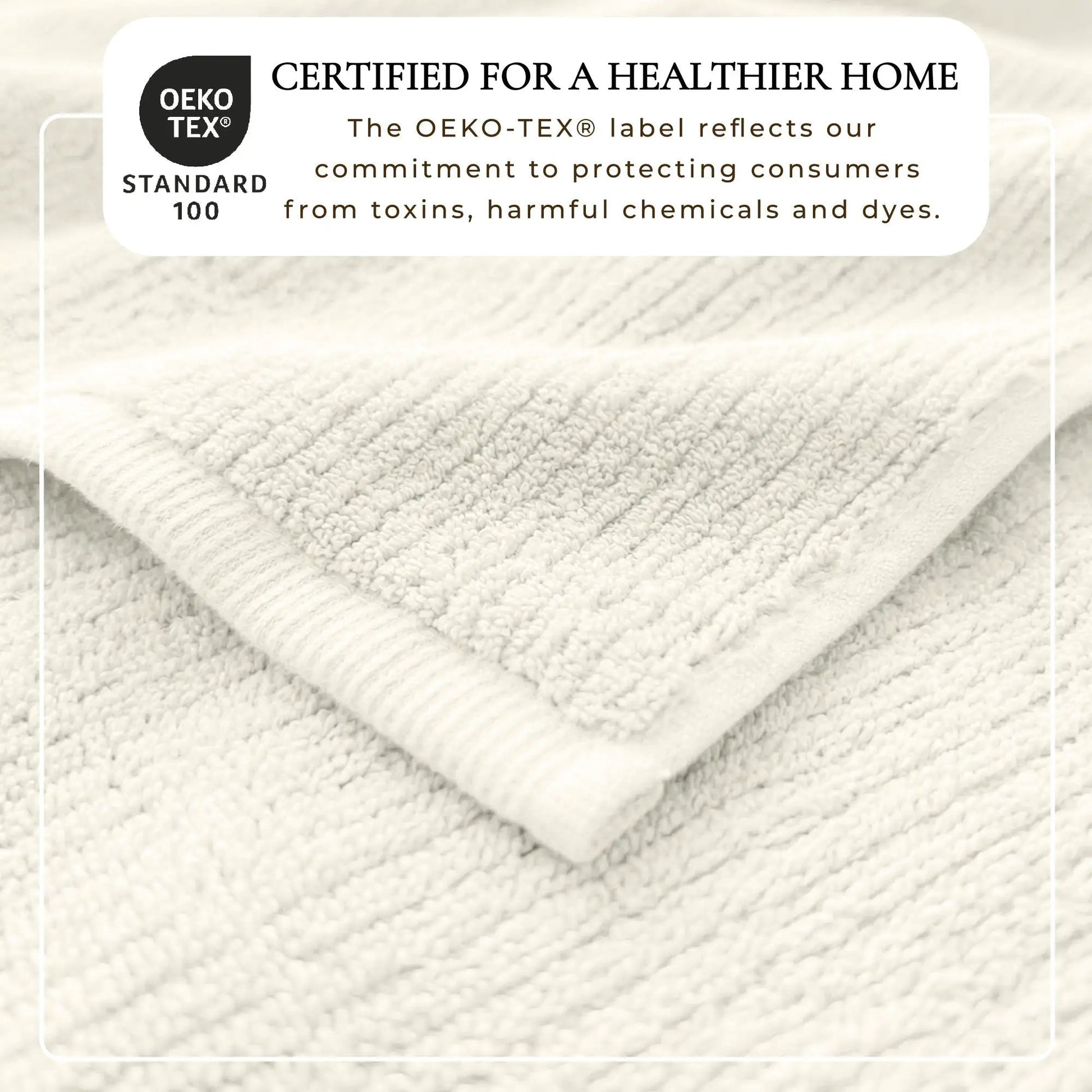 Turkish Cotton Ribbed 6-Piece Bath Towel Set - Georgiana Collection from PriceLows™