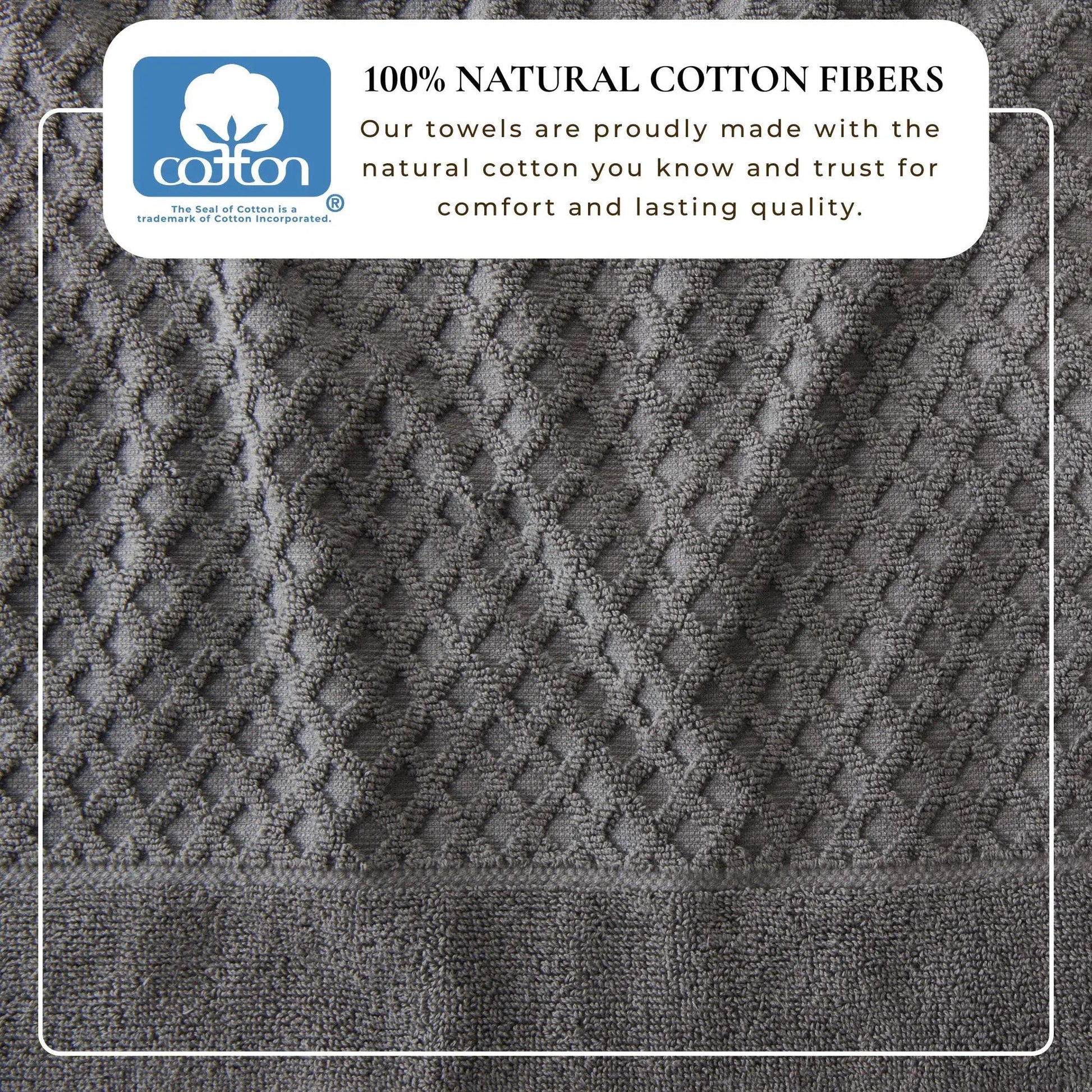 Cotton Diamond Waffle Weave Bath Towel Set - Grayson Collection from PriceLows™