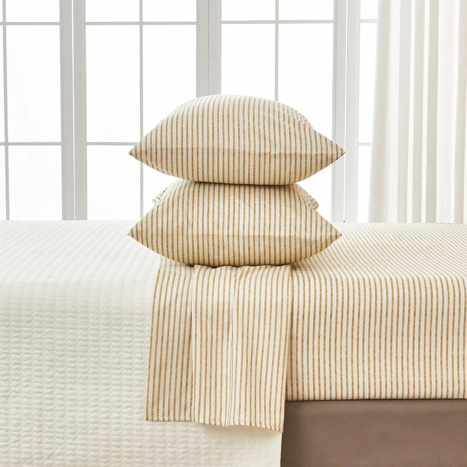 Striped Sheet Set - Evette Collection from PriceLows™