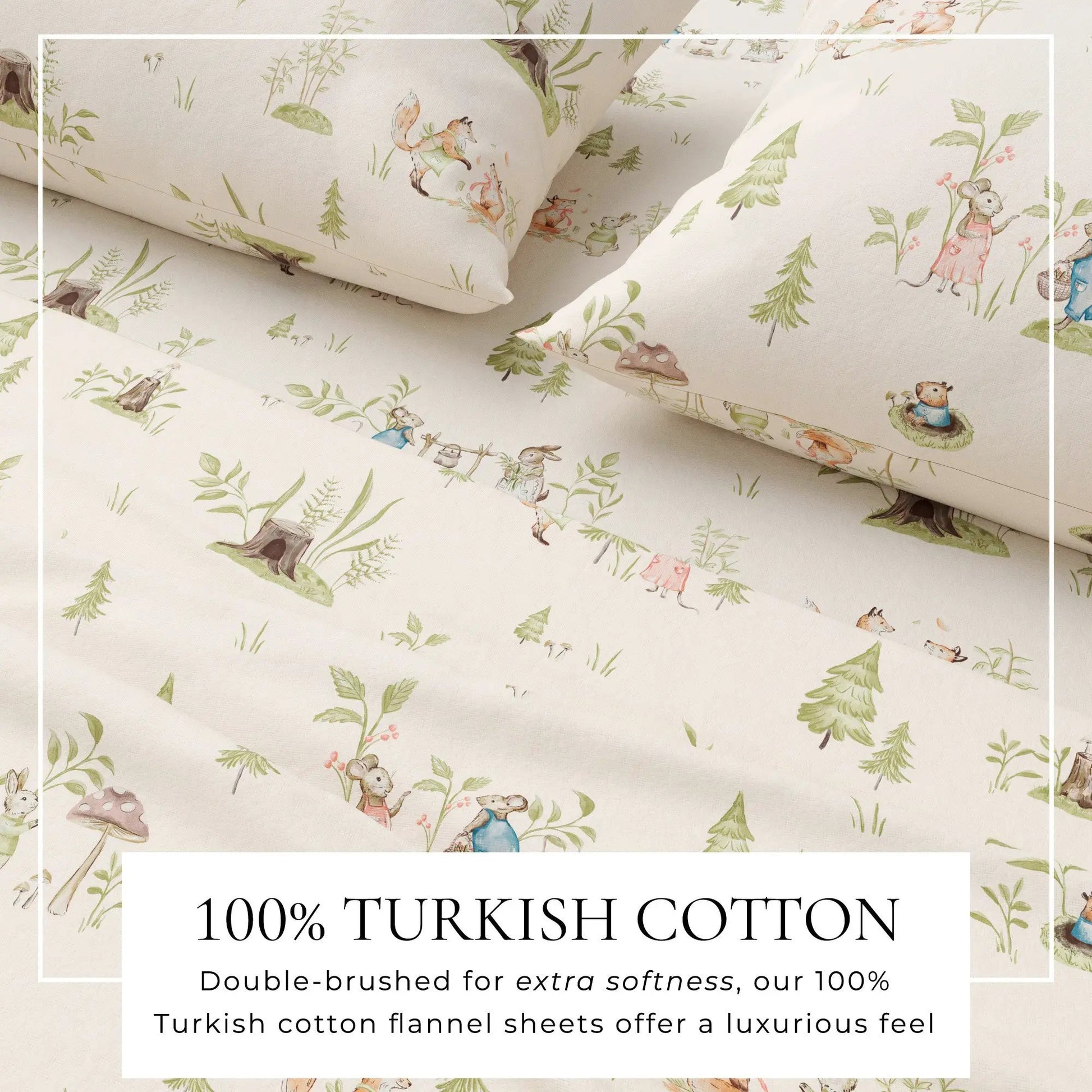 Turkish Cotton Flannel Sheet Set - Kids' Christmas Collection from PriceLows™