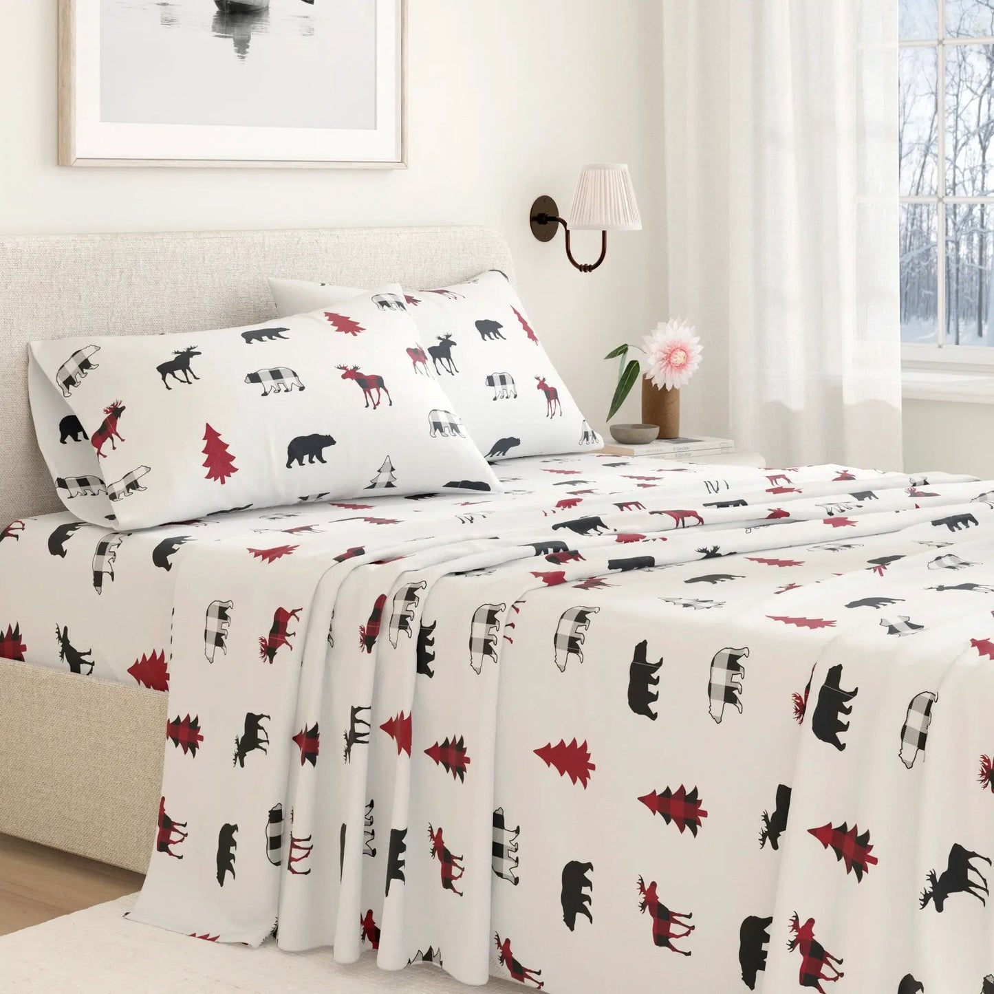100% Turkish Cotton Flannel Sheet Sets - Boulder Collection from PriceLows™