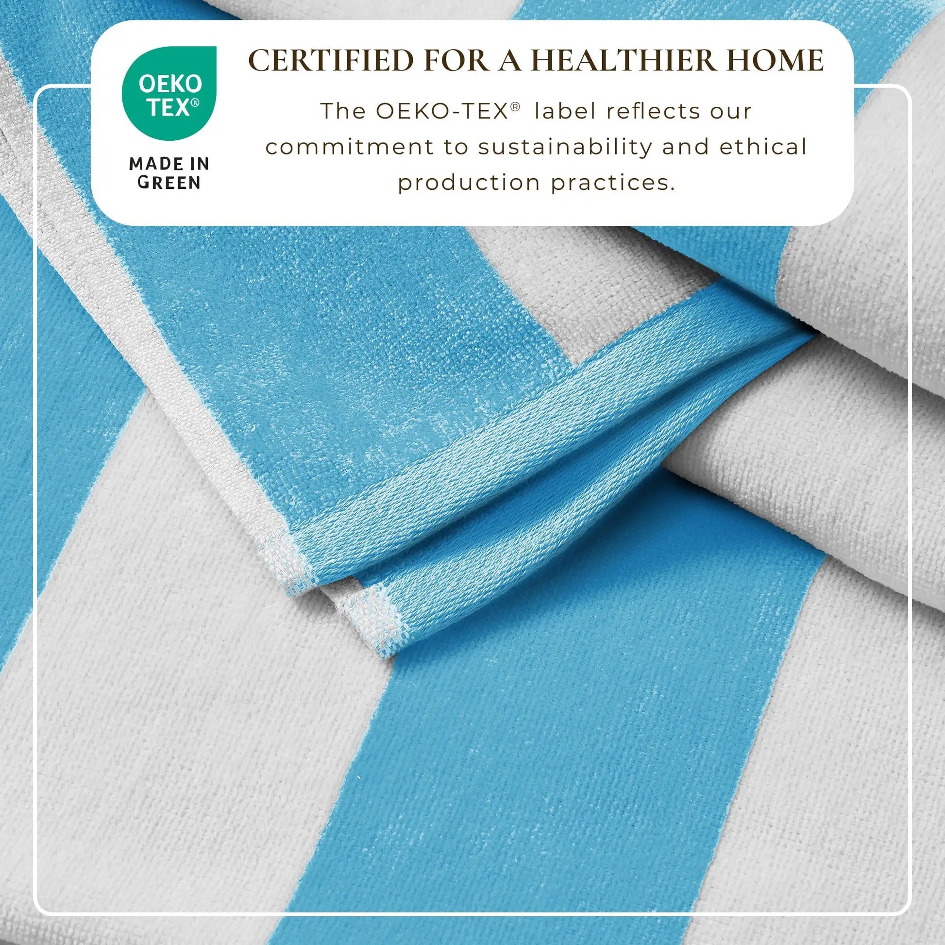 Cotton Velour Cabana Stripe Beach Towel - Novia Collection from PriceLows™