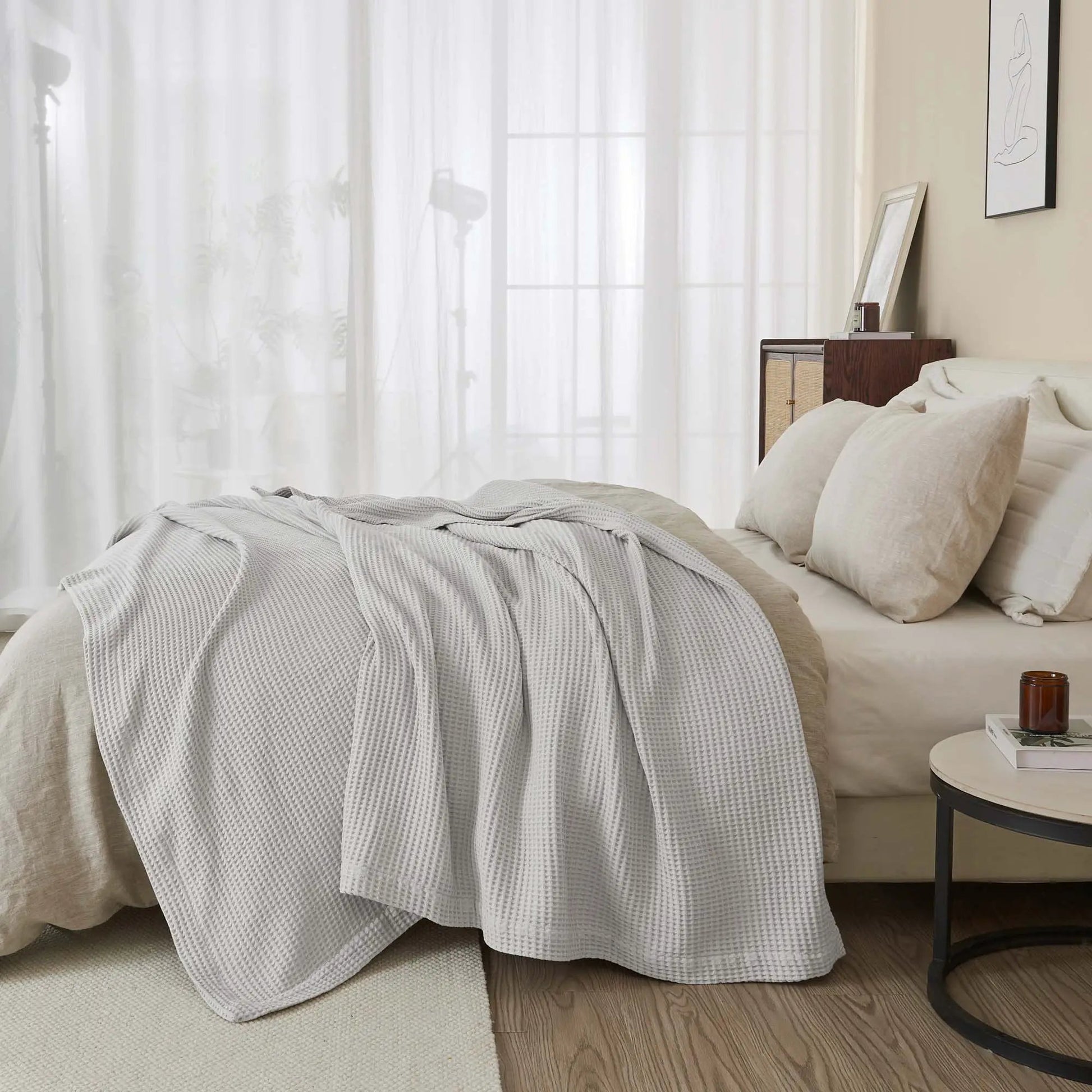 100% Cotton Waffle Weave Blanket - Mikala Collection from PriceLows™