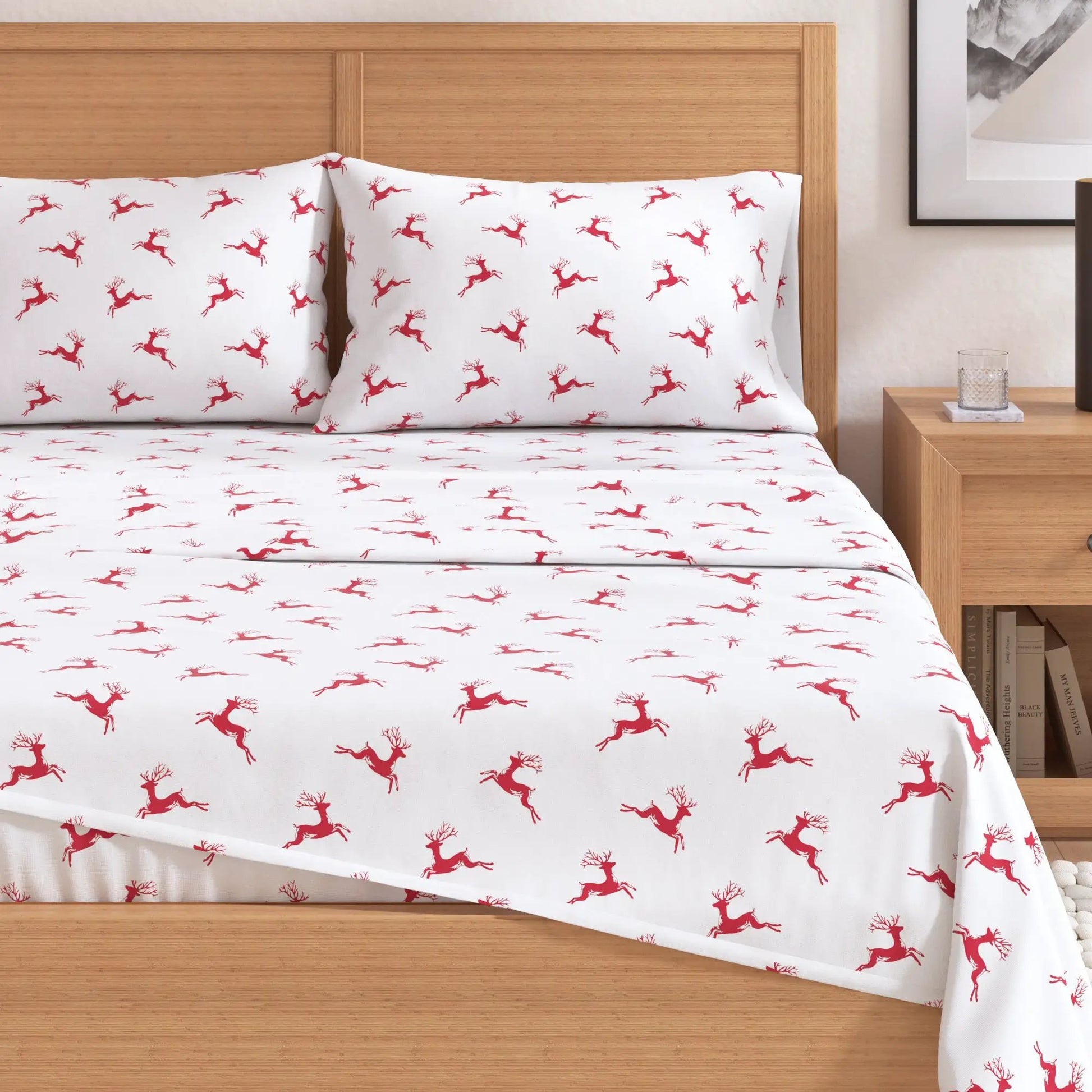 Turkish Cotton Christmas Flannel Sheet Set - Whittaker Collection from PriceLows™