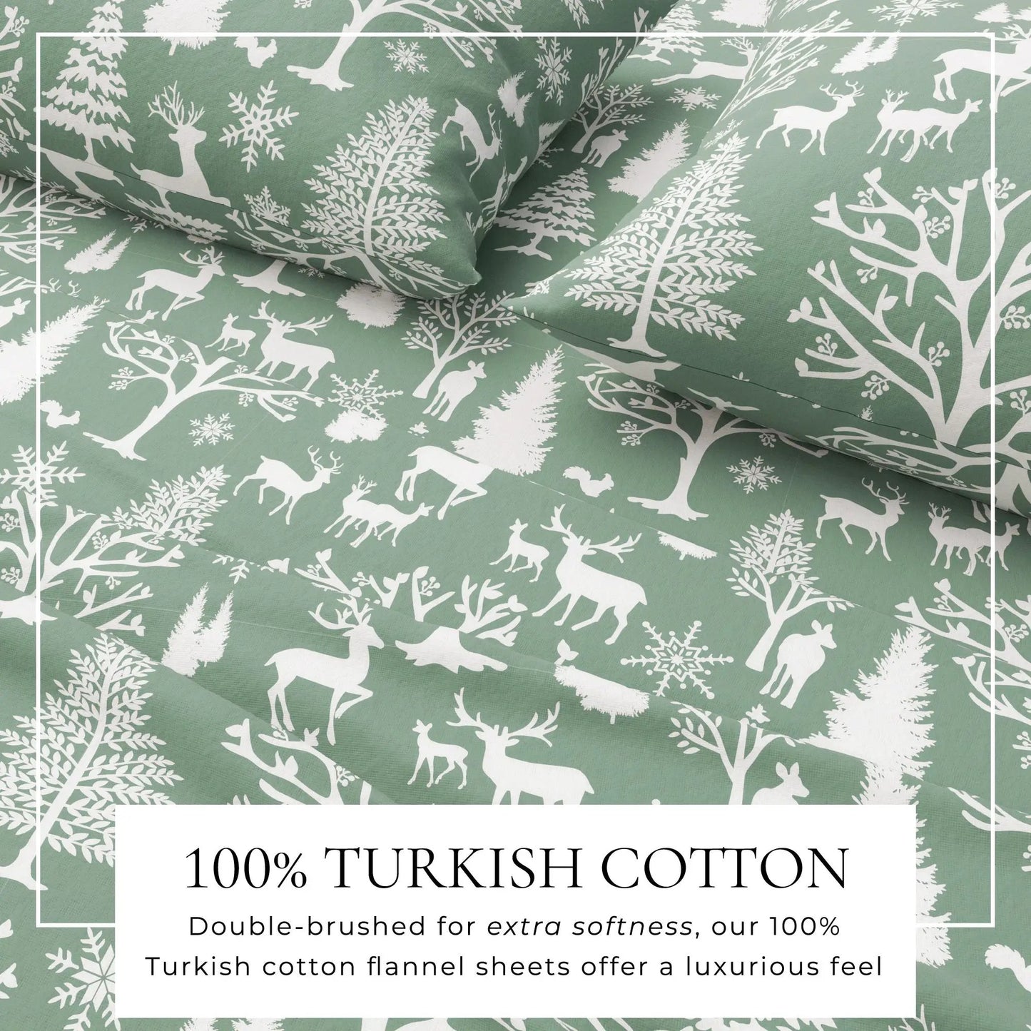 Turkish Cotton Flannel Sheet - Lakeview Collection from PriceLows™