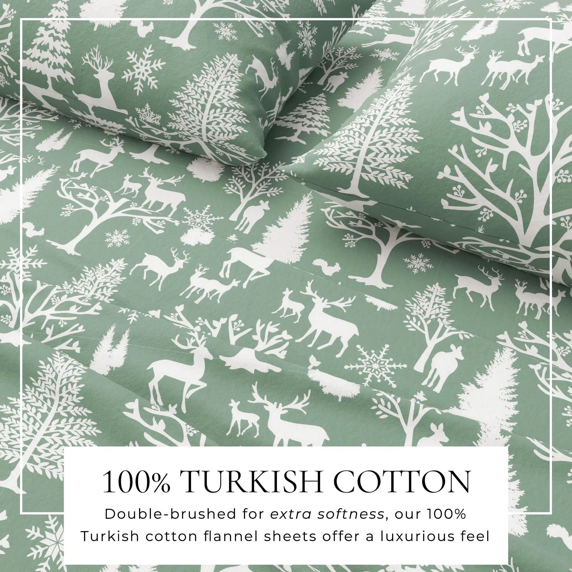 Turkish Cotton Flannel Sheet - Lakeview Collection from PriceLows™