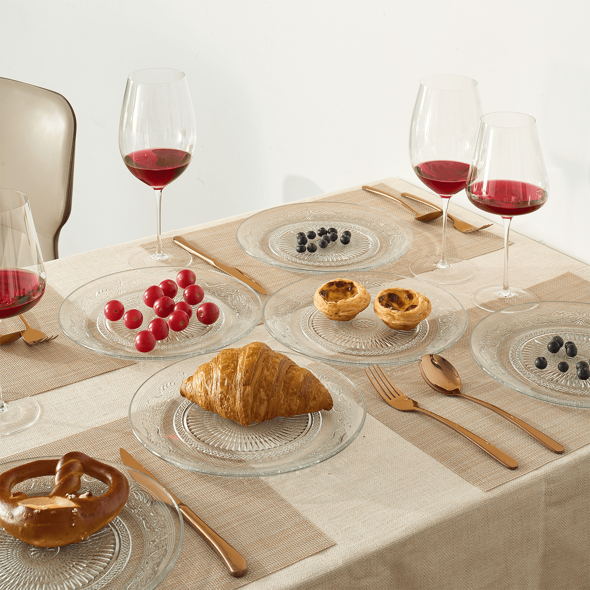 Classica Vintage Glass Plate | Set of 6 | Glass | Entertaining