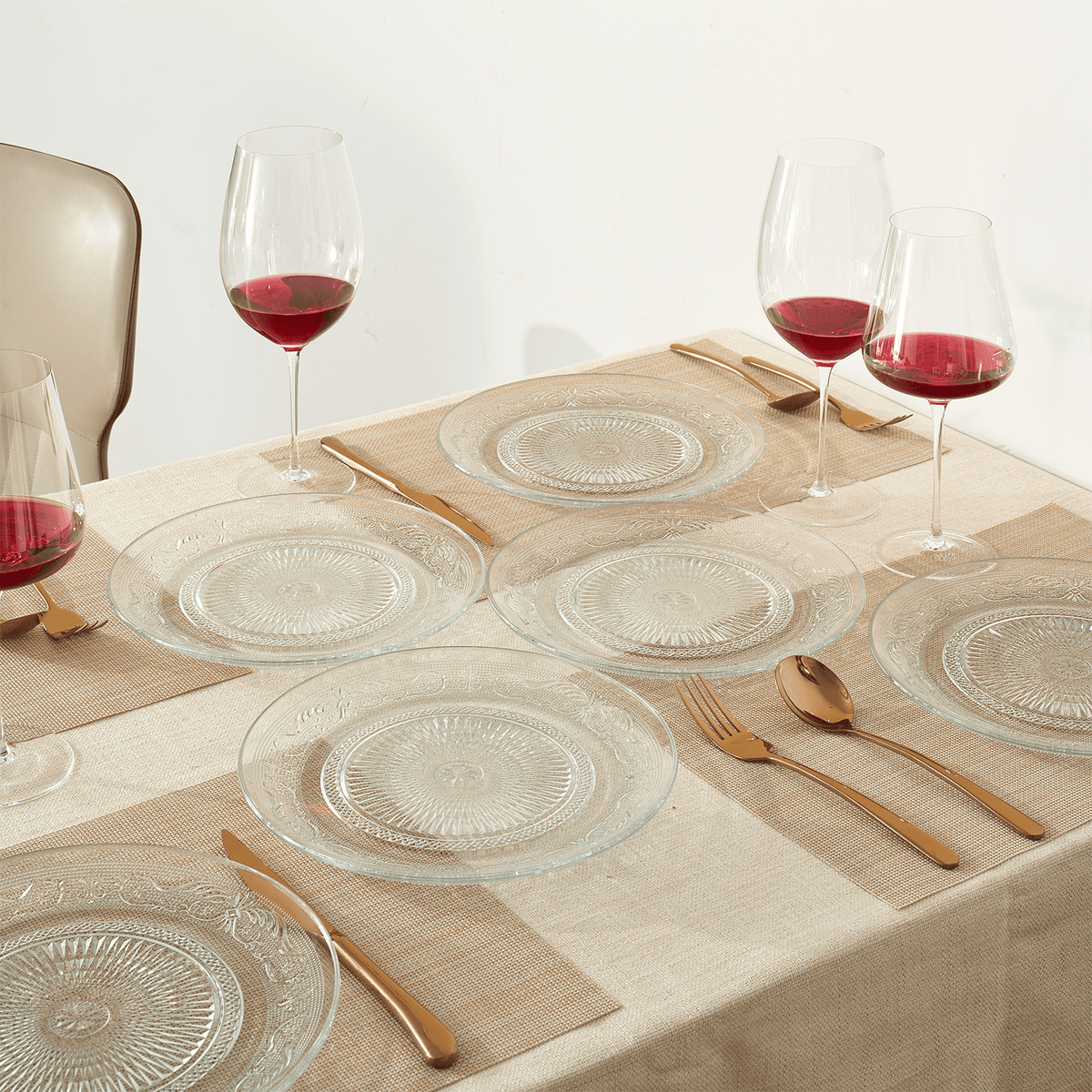 Classica Vintage Glass Plate | Set of 6 | Glass | Entertaining