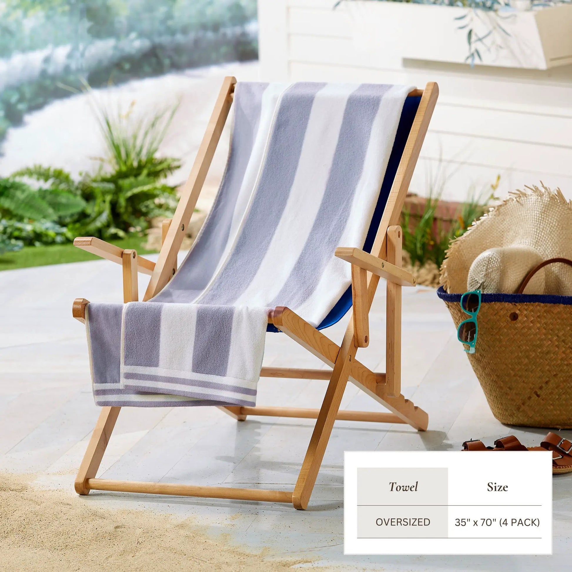 Striped Cabana Beach Towel - Edgartown Collection from PriceLows™