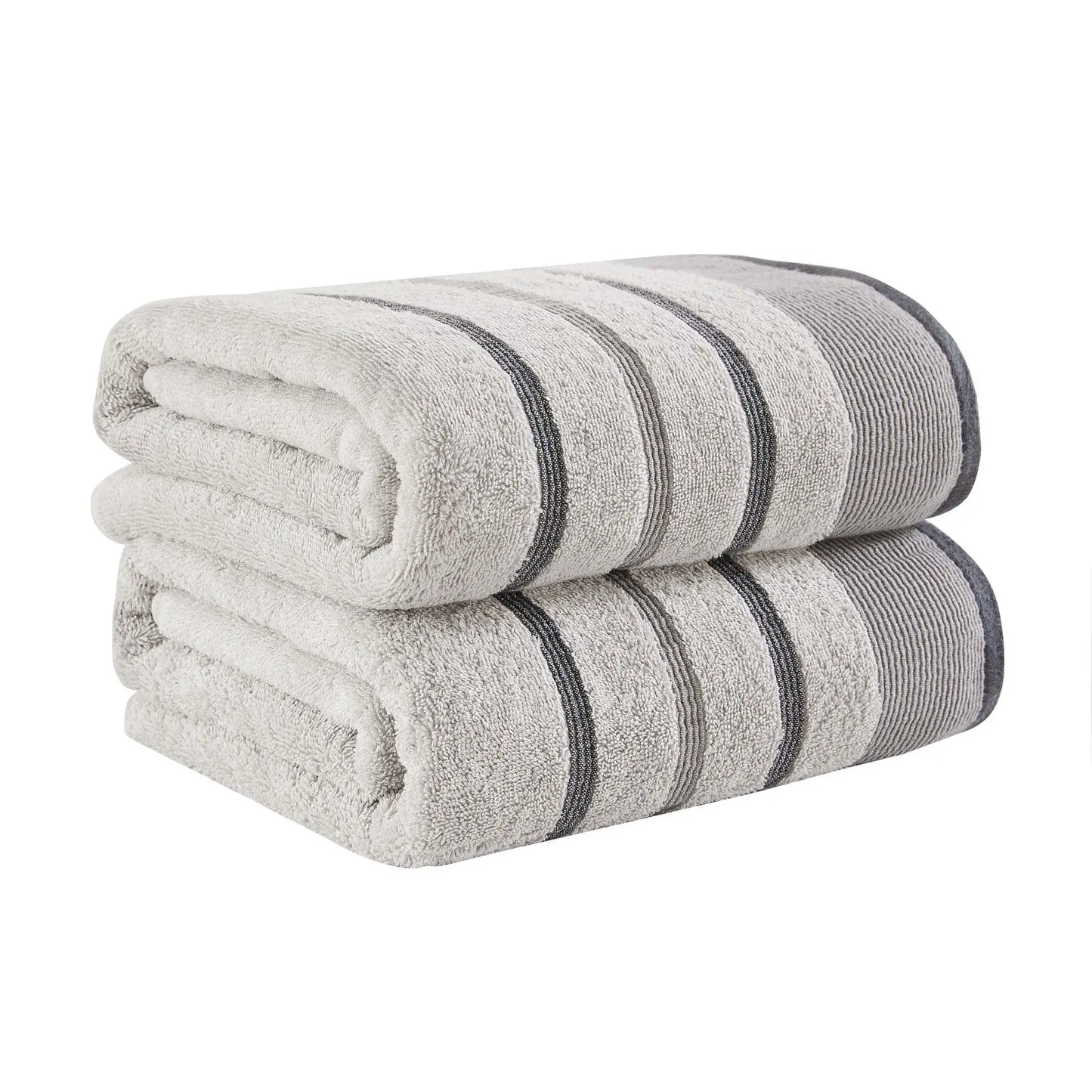Decorative Cotton Stripe Bath Towel Set - Noelle Collection from PriceLows™