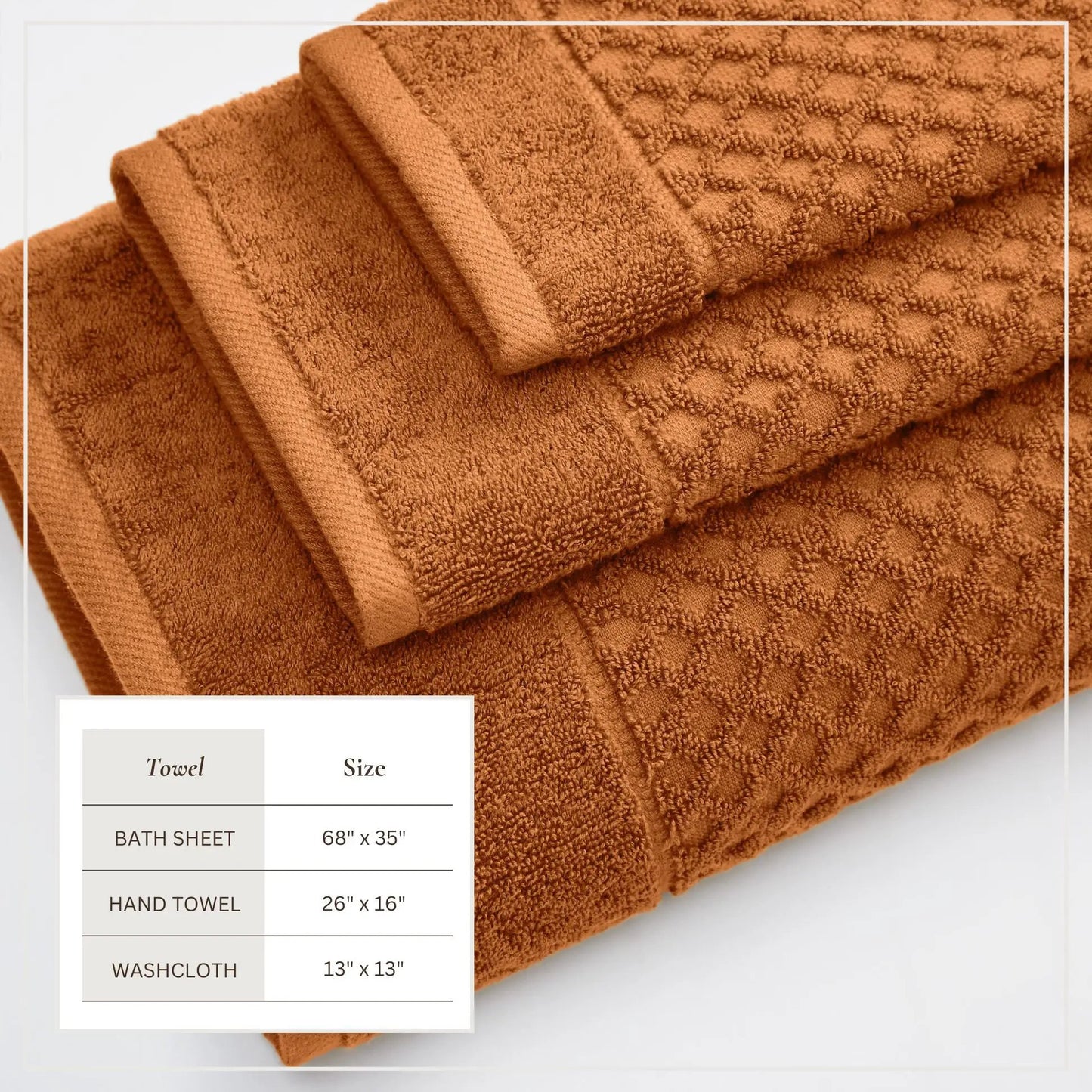 Cotton Diamond Waffle Weave Bath Towel Set - Grayson Collection from PriceLows™
