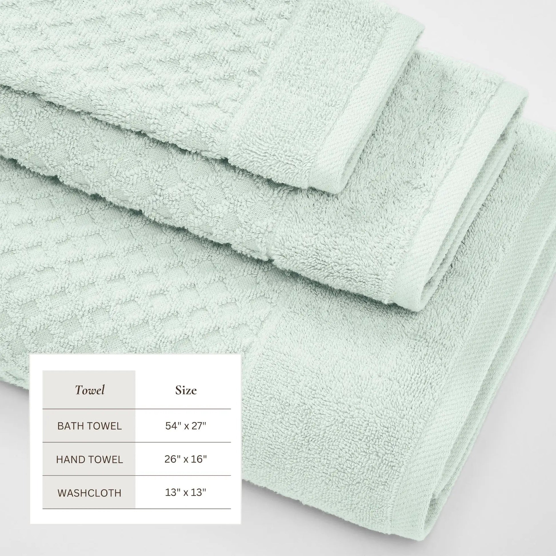 Cotton Diamond Waffle Weave Bath Towel Set - Grayson Collection from PriceLows™