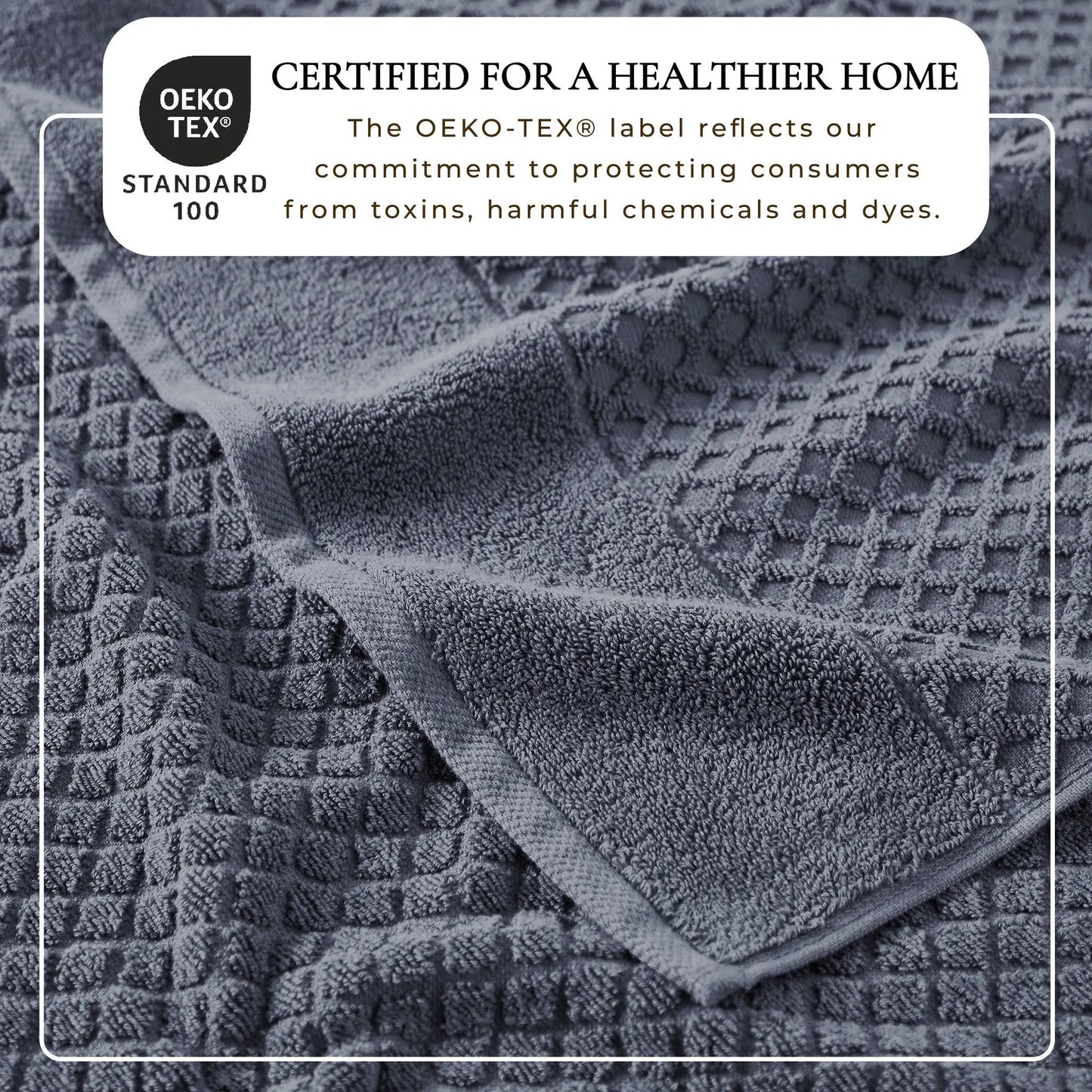 Cotton Diamond Waffle Weave Bath Towel Set - Grayson Collection from PriceLows™