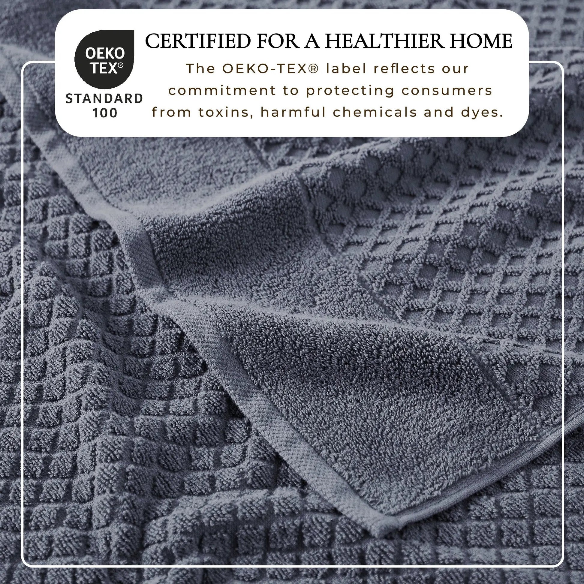 Cotton Diamond Waffle Weave Bath Towel Set - Grayson Collection from PriceLows™