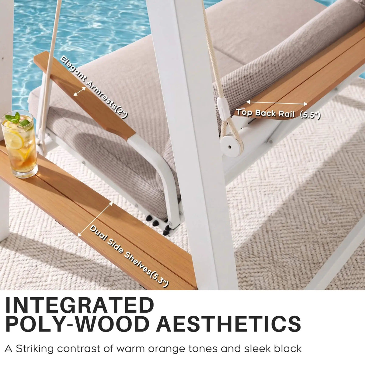 Outdoor 3-Seater Swing Chair With Adjustable Canopy | Outdoor Living Use | Everyday Use | Outdoor Living