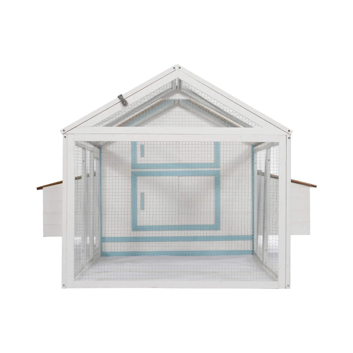 Fir Wood Chicken Coop | 96 Inch Outdoor Design | Nesting Box And Run | Dual-Zone Layout
