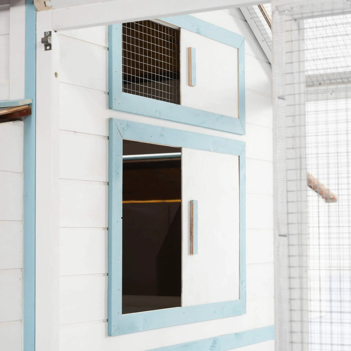 Fir Wood Chicken Coop | 96 Inch Outdoor Design | Nesting Box And Run | Dual-Zone Layout