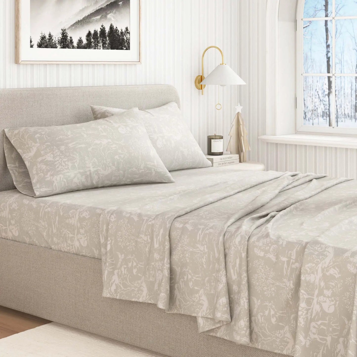 Turkish Cotton Flannel Sheet Set - Elevated Holiday Collection from PriceLows™