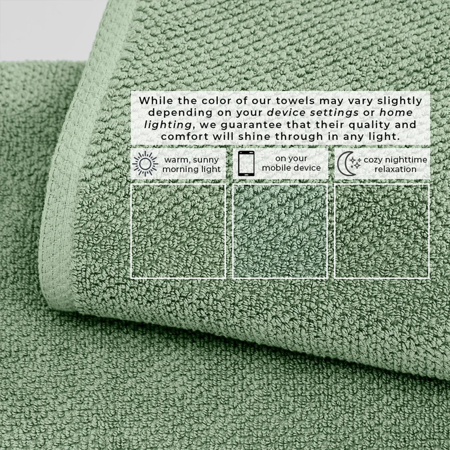 Cotton Textured Bath Towel Set - Acacia Collection from PriceLows™