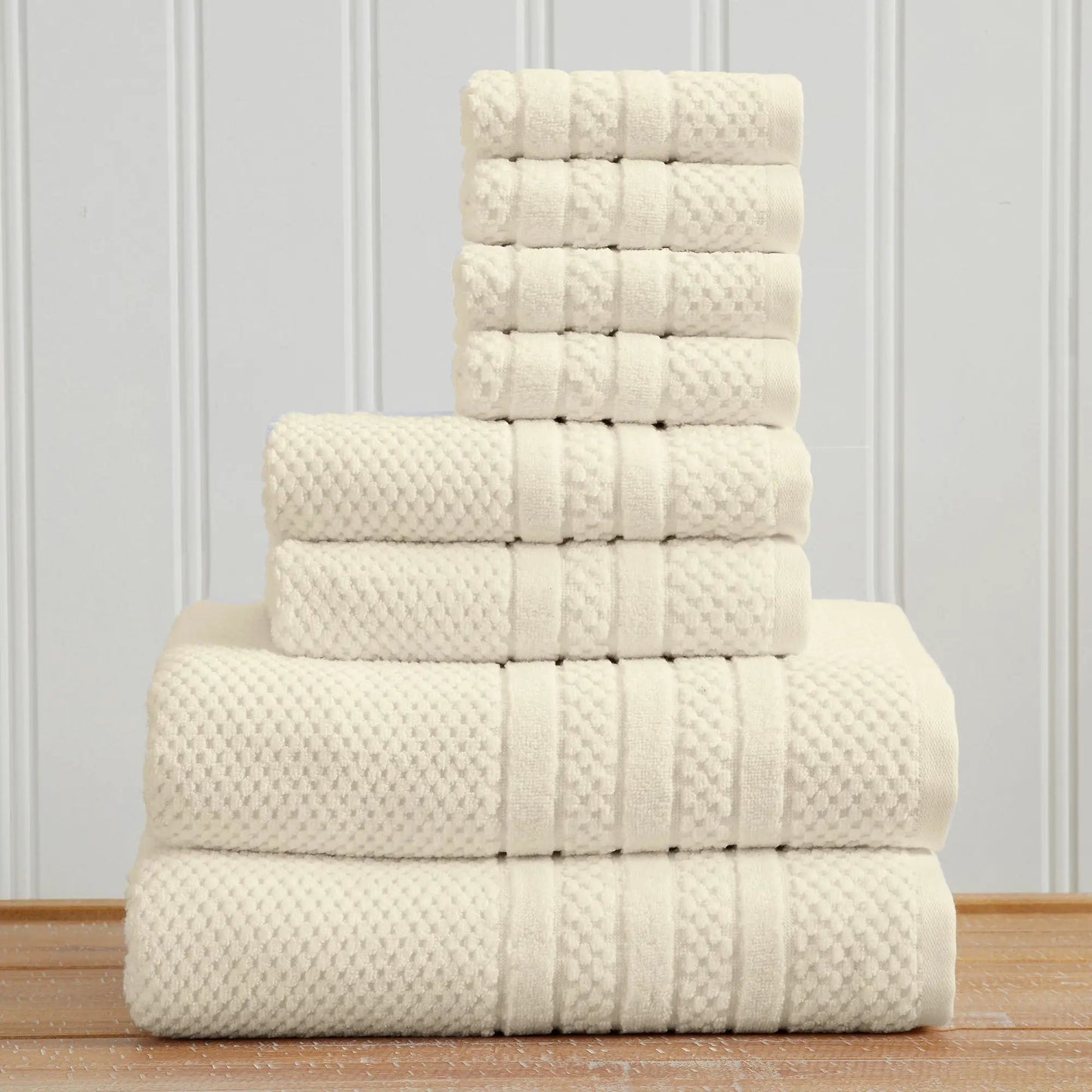 100% Cotton Checkered Jacquard Bath Towel Set - Giuliana Collection from PriceLows™
