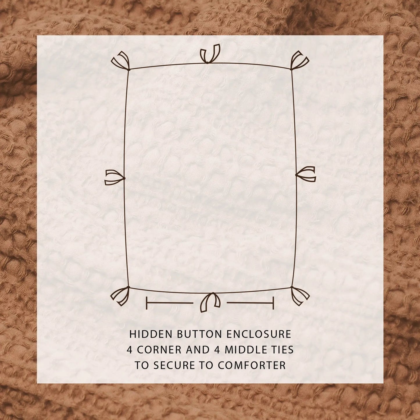 100% Cotton Honeycomb Waffle Duvet Set - Mattea Collection from PriceLows™