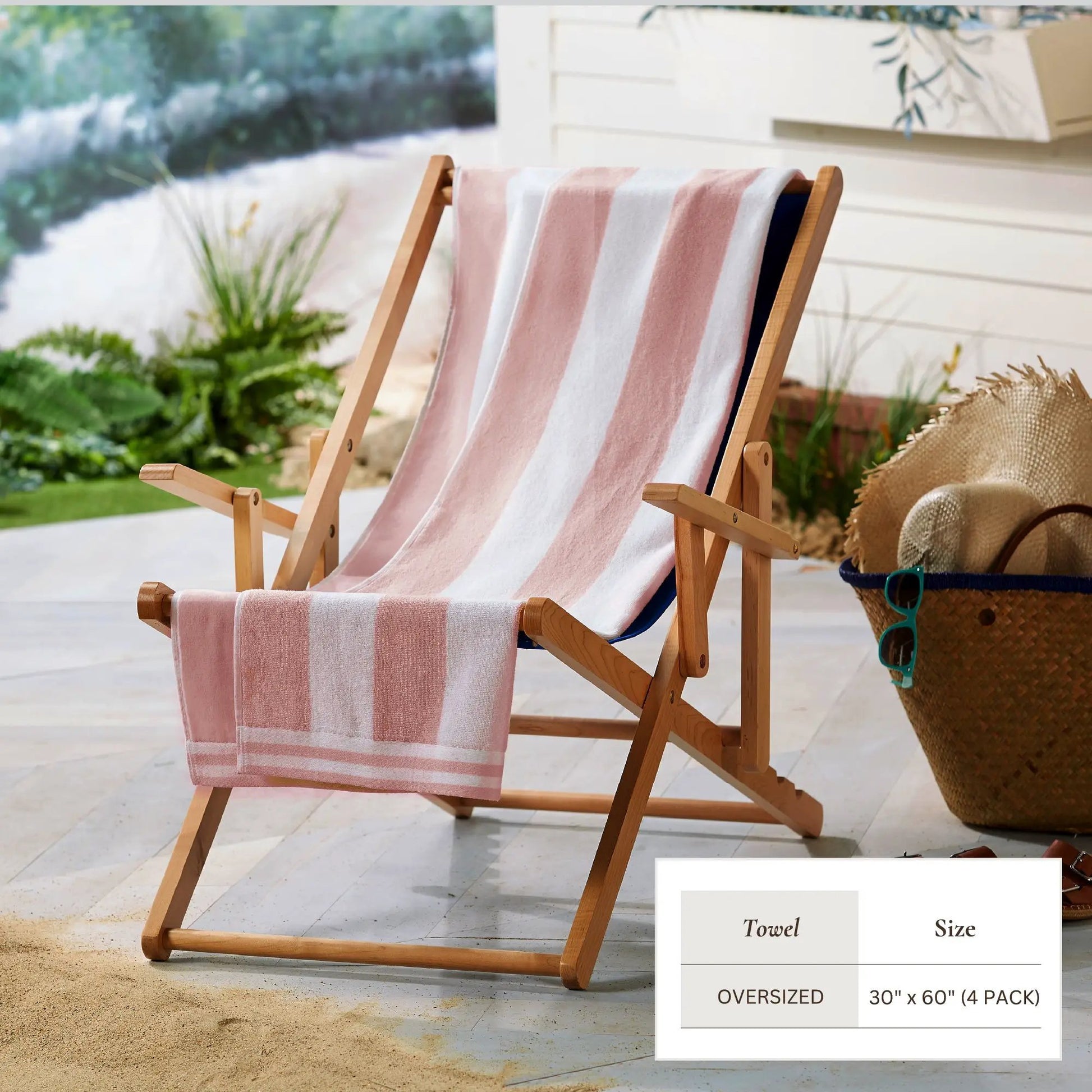 Striped Cabana Beach Towel - Edgartown Collection from PriceLows™