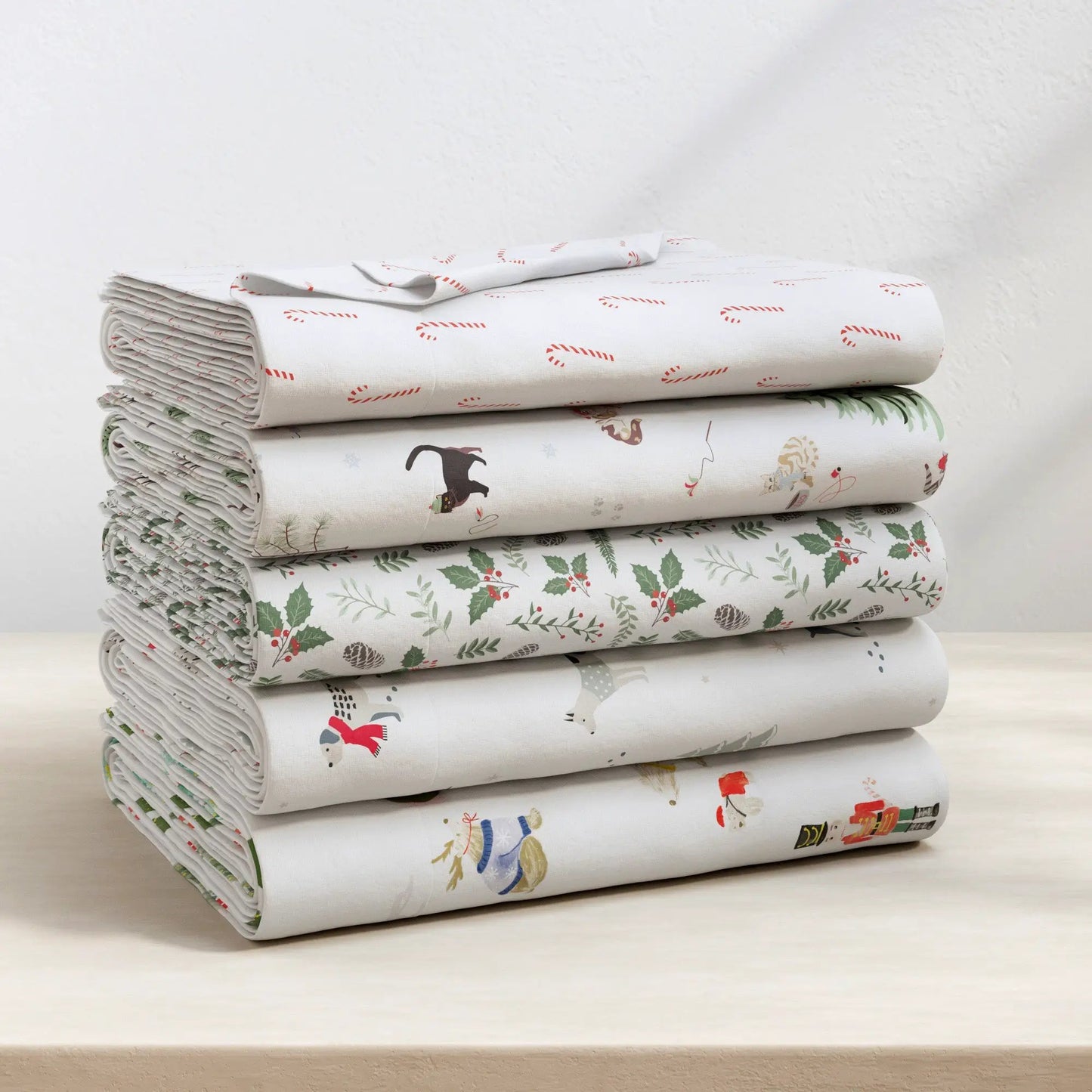 Turkish Cotton Christmas Flannel Sheet Set - Whittaker Collection from PriceLows™