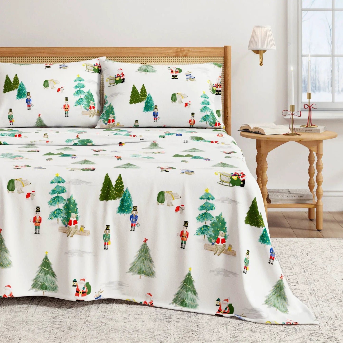 Turkish Cotton Christmas Flannel Sheet Set - Whittaker Collection from PriceLows™