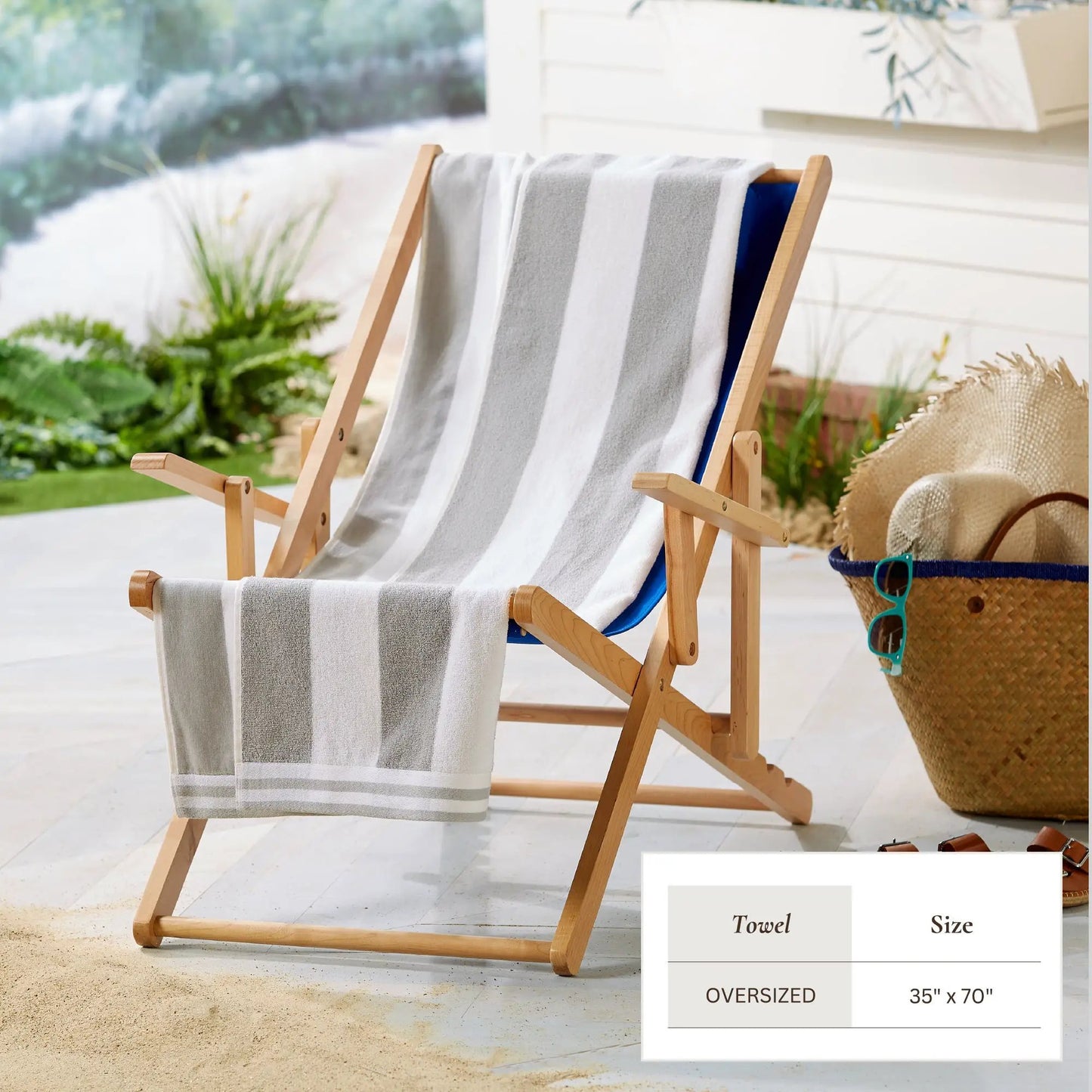 Striped Cabana Beach Towel - Edgartown Collection from PriceLows™