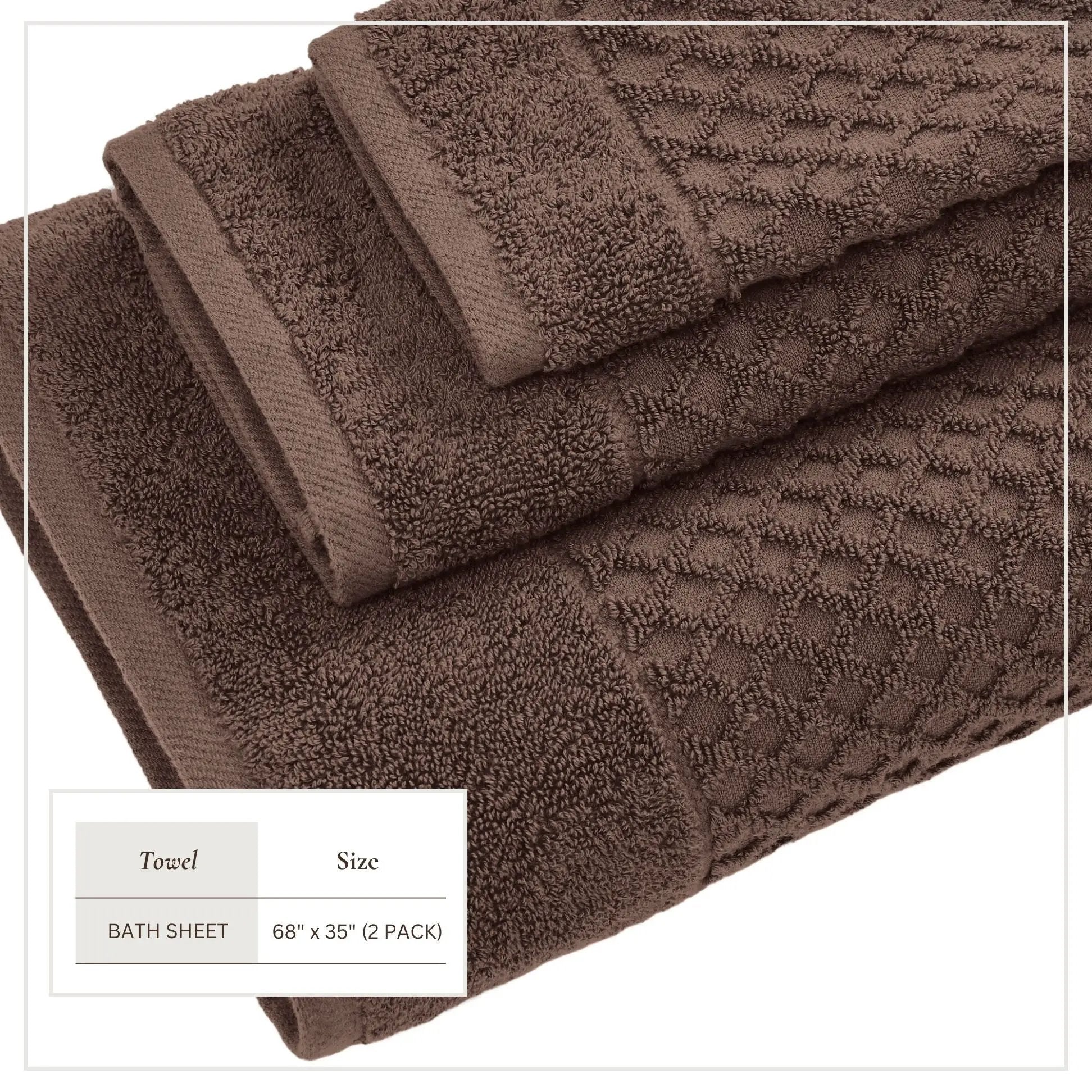 Cotton Diamond Waffle Weave Bath Towel Set - Grayson Collection from PriceLows™