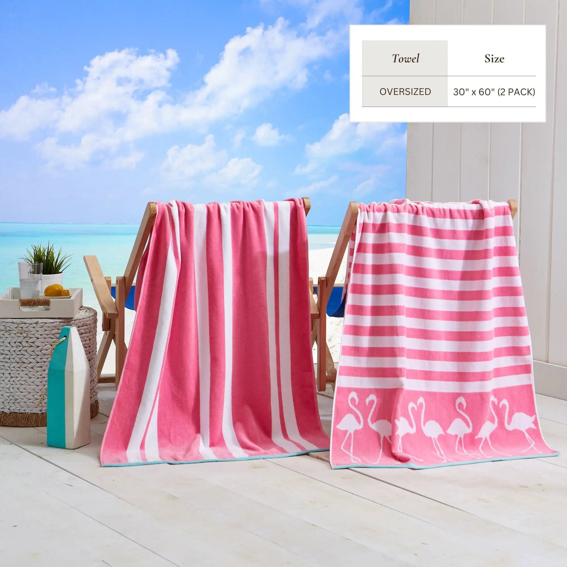 Cotton Velour Beach Towel - Maui Collection from PriceLows™