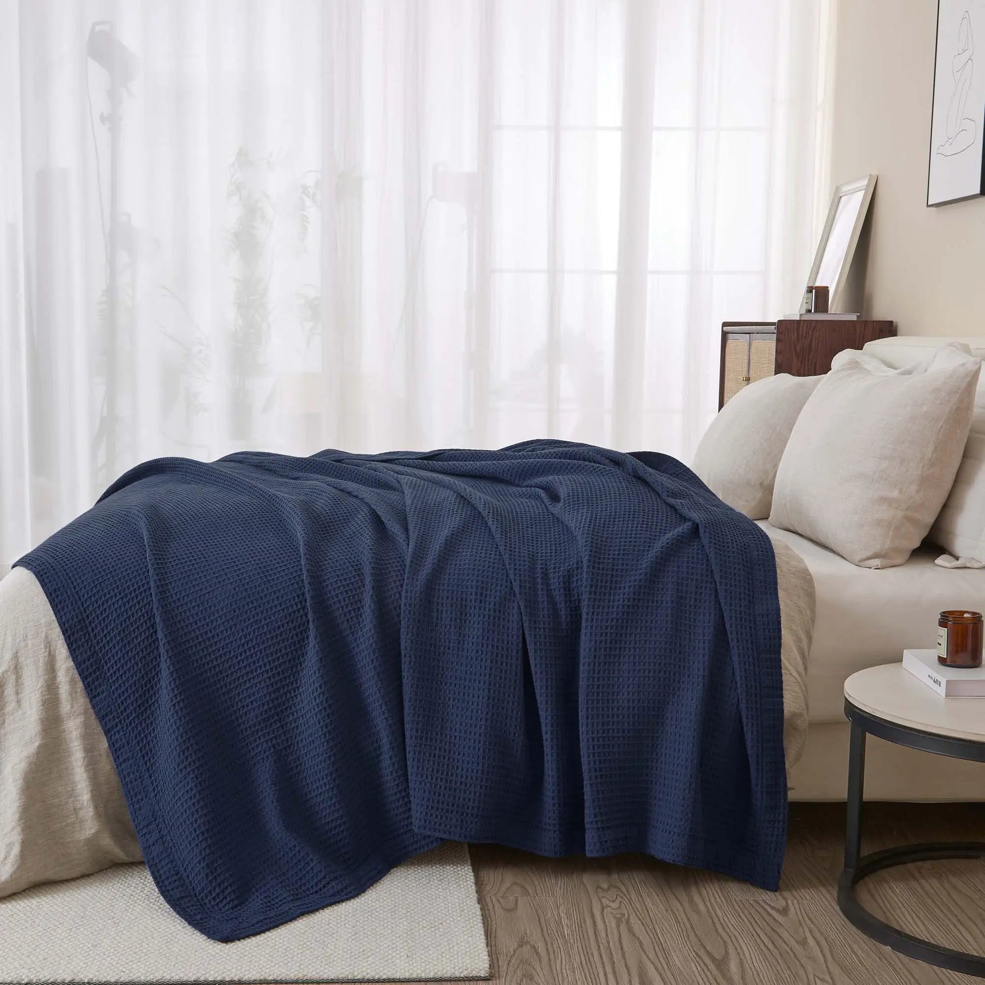 100% Cotton Waffle Weave Blanket - Mikala Collection from PriceLows™
