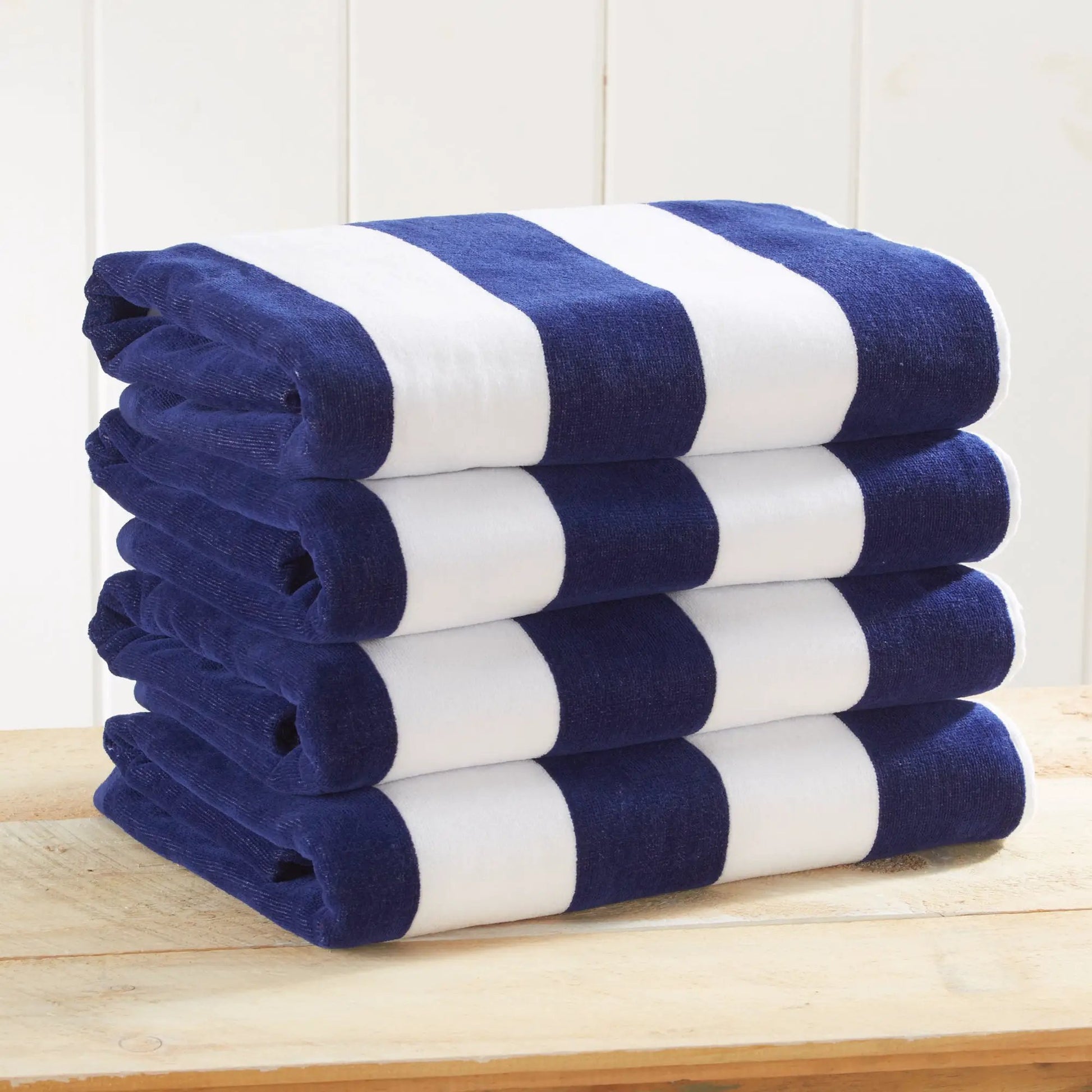Cotton Velour Cabana Stripe Beach Towel - Novia Collection from PriceLows™