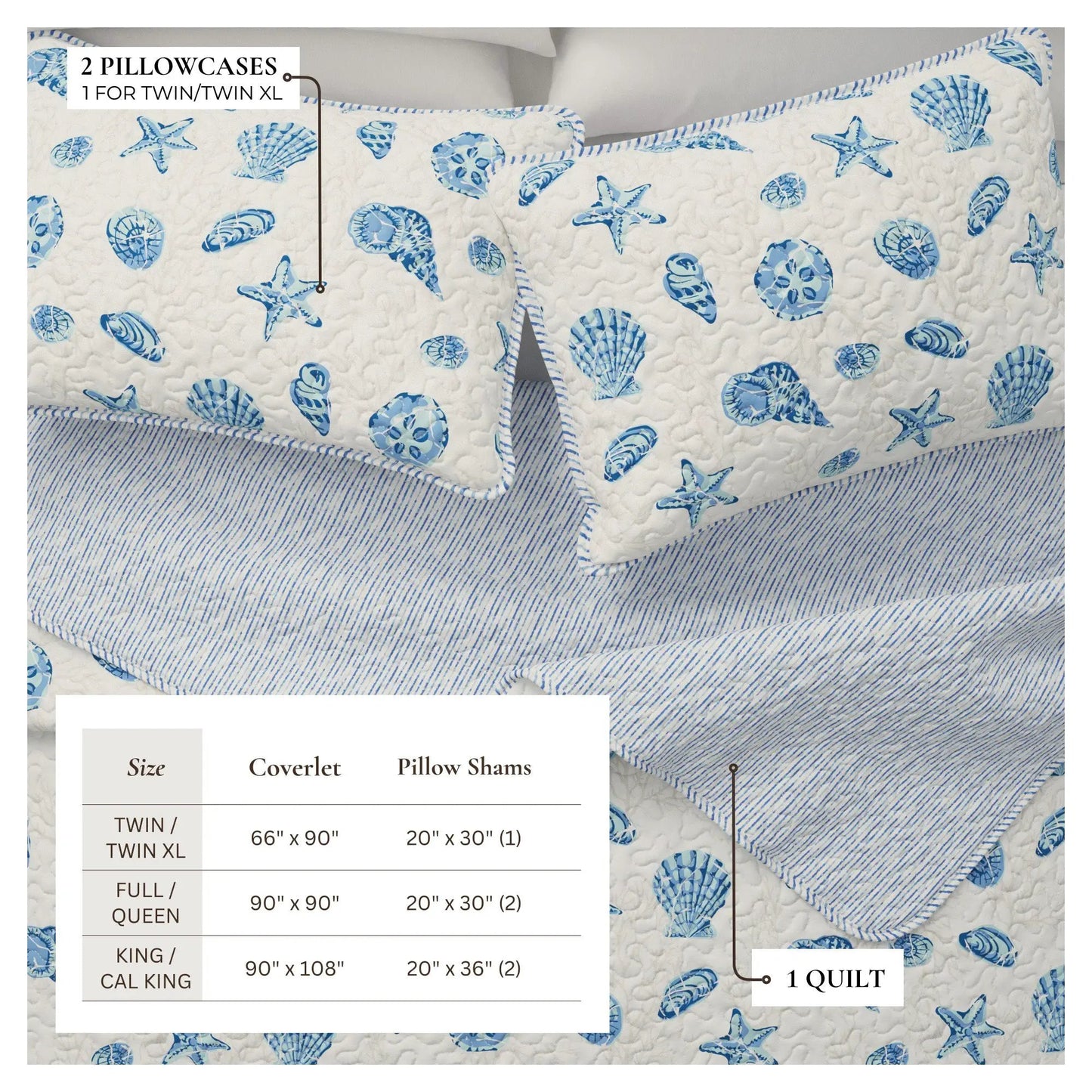 Coastal Quilt Set Bali Collection from PriceLows™