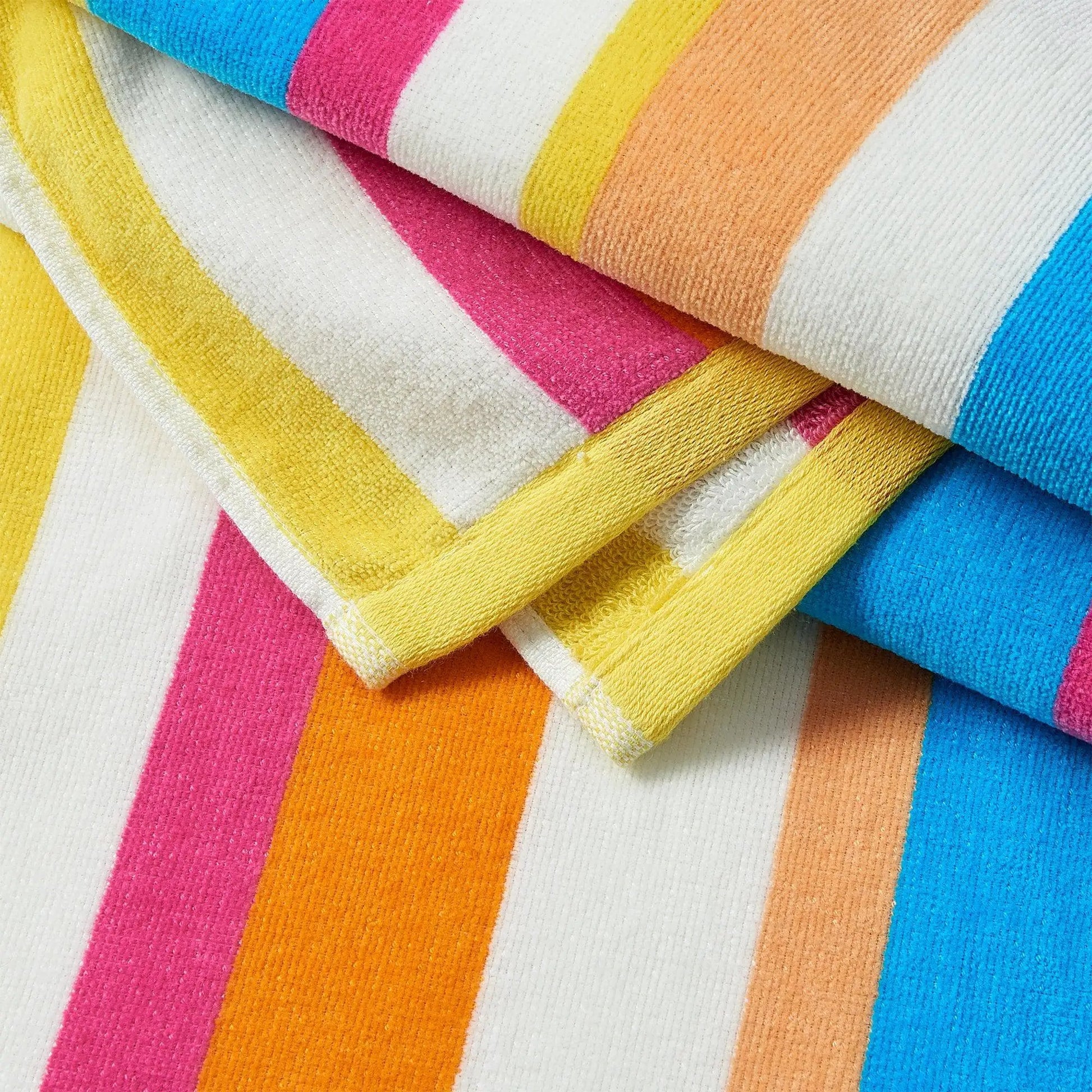 Cotton Velour Cabana Stripe Beach Towel - Novia Collection from PriceLows™