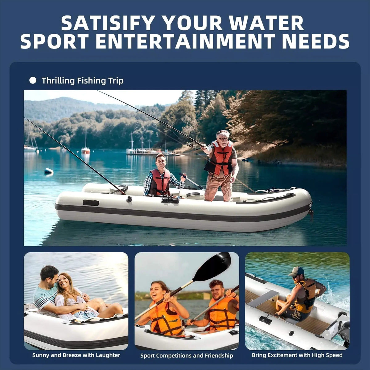 Portable Inflatable Dinghy Boat Kit With Accessories | Inflatable Boat | Home Use | Home