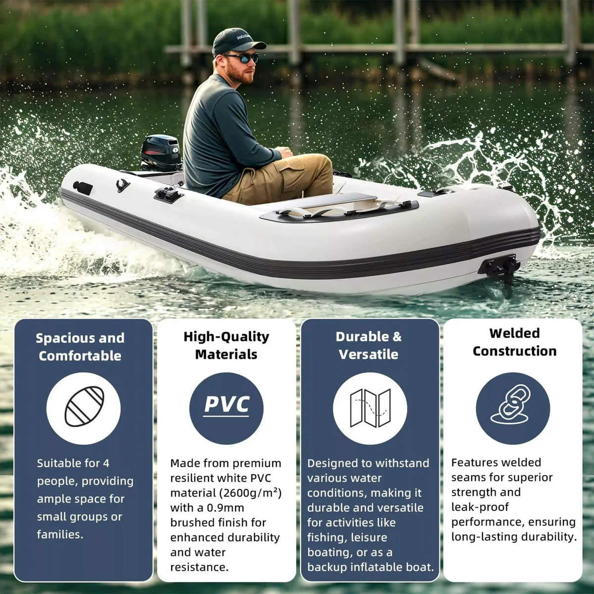 Portable Inflatable Dinghy Boat Kit With Accessories | Inflatable Boat | Home Use | Home