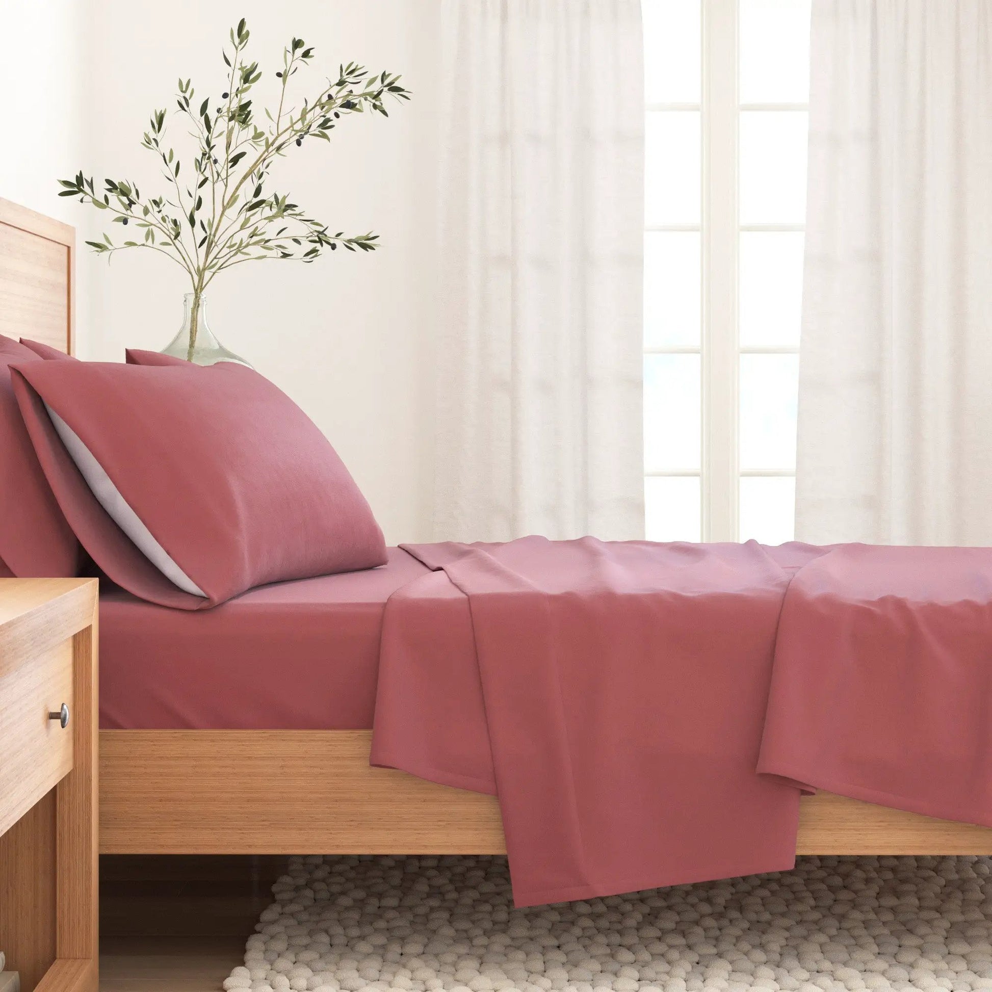 Cotton Solid Flannel Sheet - Nordic Collection from PriceLows™