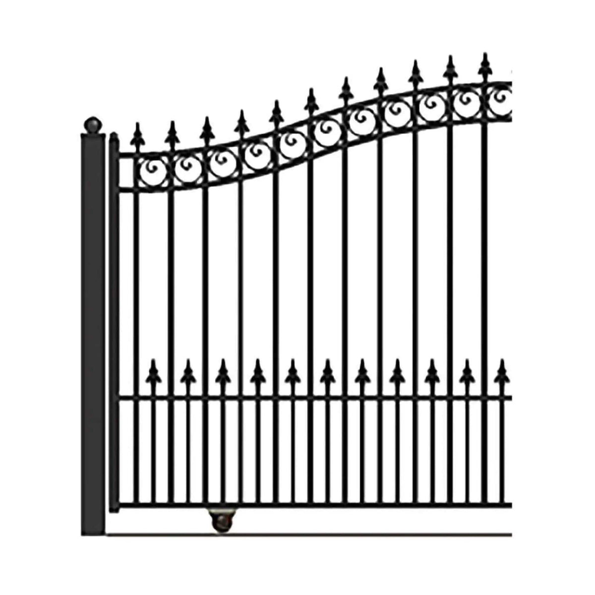 Heavy-Duty Prague-Style Premium Steel Sliding Driveway Gate | Steel | Home Use | Home