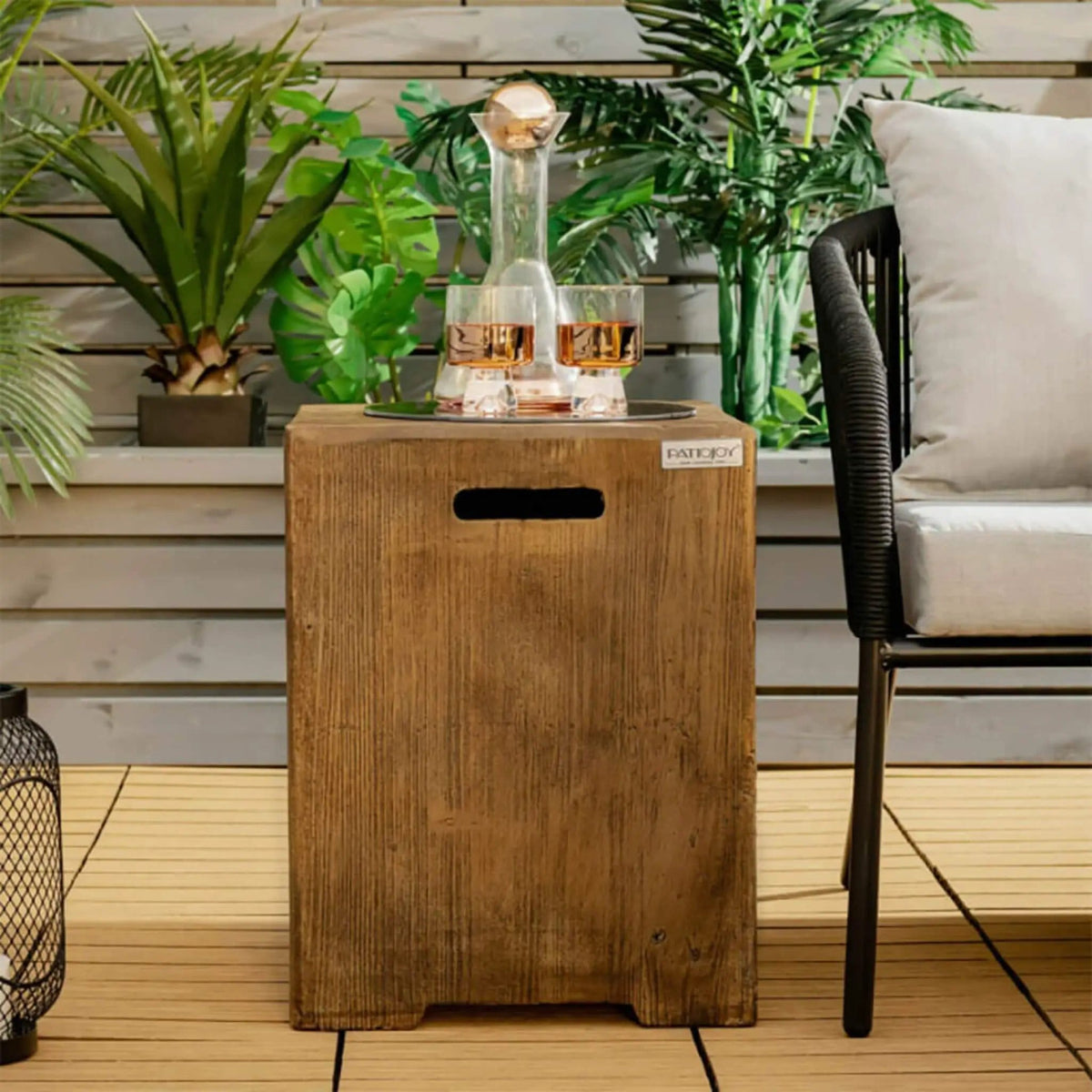 16-Inch Outdoor Hideaway Table Cover For Standard 20 LBS Propane Tank | 20 lb | 16 Inch | Fire Pit Table