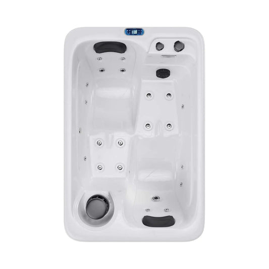 Premium 2-Person Outdoor Hot Tub W/ 15 Stainless Steel Jets | 2-Person | Stainless Steel | Outdoor Living
